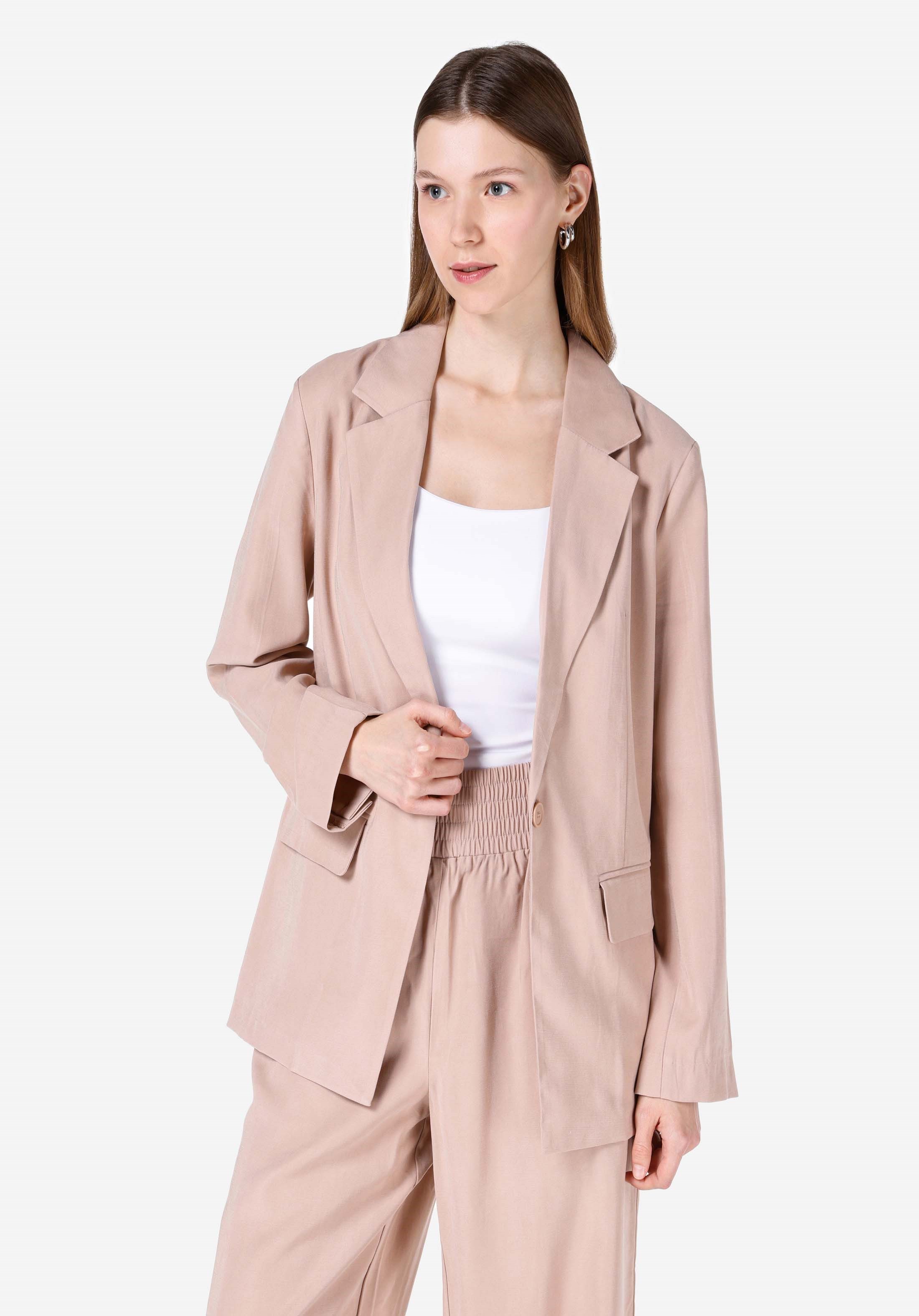 Colins Blouson Colins Regular Fit Damenjacke mit Knopfleiste und Futter