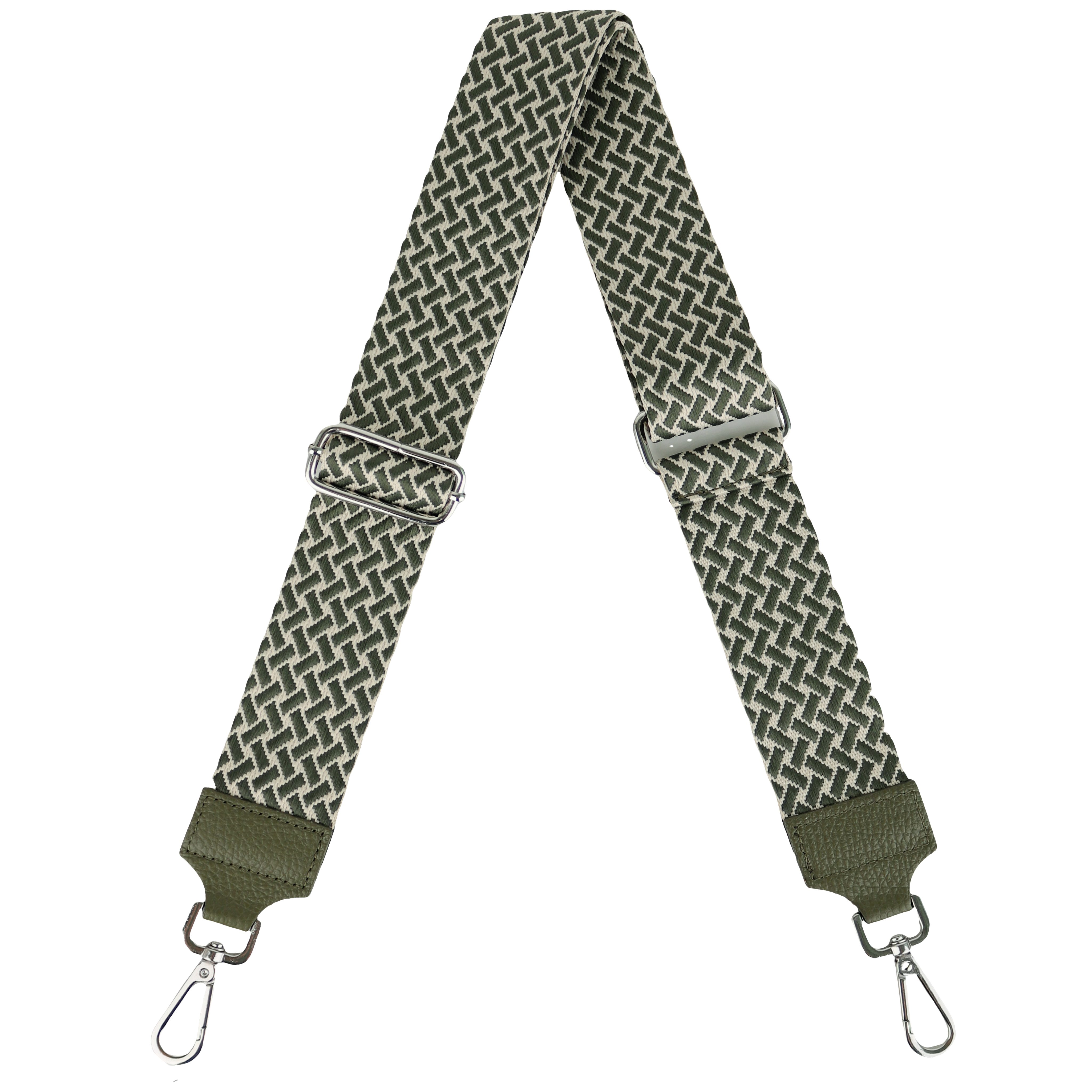 MIRROSI Schulterriemen Made in Italy aus Echtleder Schultergurt für Tasche zum Wechseln (Farbe in Dunkelgrau,Navy,Grau,Khakigrün, 1x Taschengurt) 5cm Breit Bohemian Style
