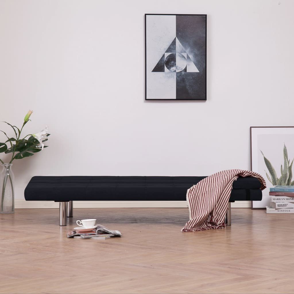 zwei Schlafsofa Schwarz Sofa mit Polyester vidaXL Kissen