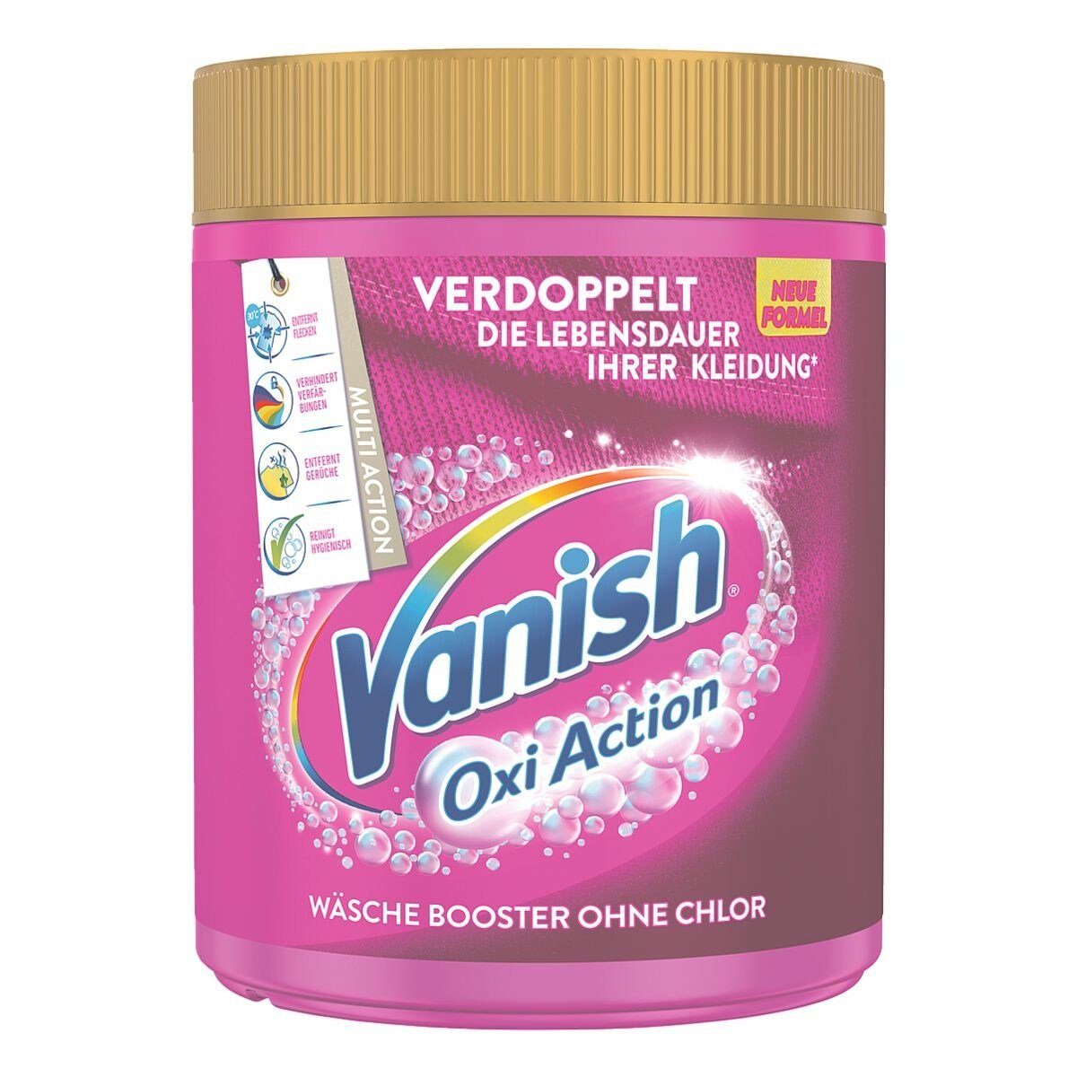 preisorientiert VANISH Oxi Action Pink Pulver Fleckentferner 550g (ohne Chlor)