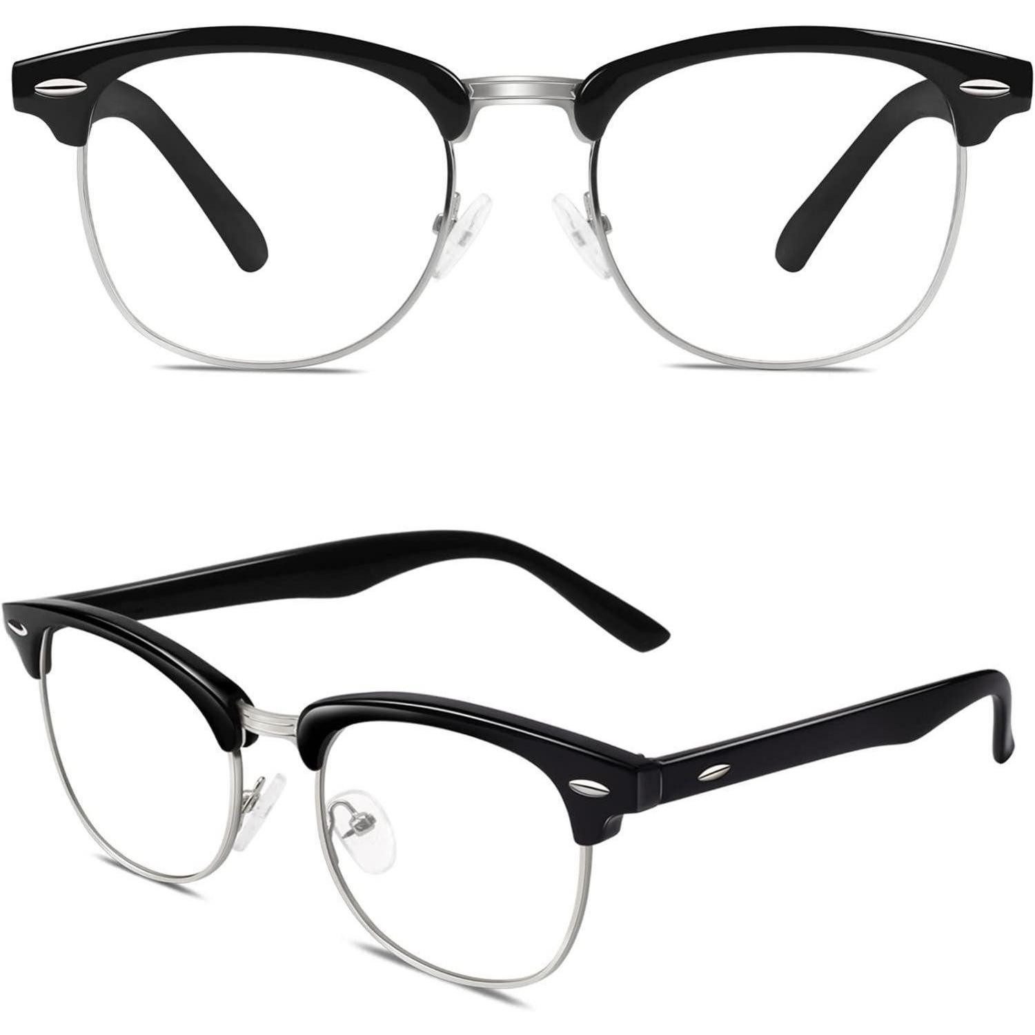 LuxusKollektion Retrosonnenbrille 50er Jahre Retro Nerd Brille Halbrahmen Hornbrille Rockabilly Streber