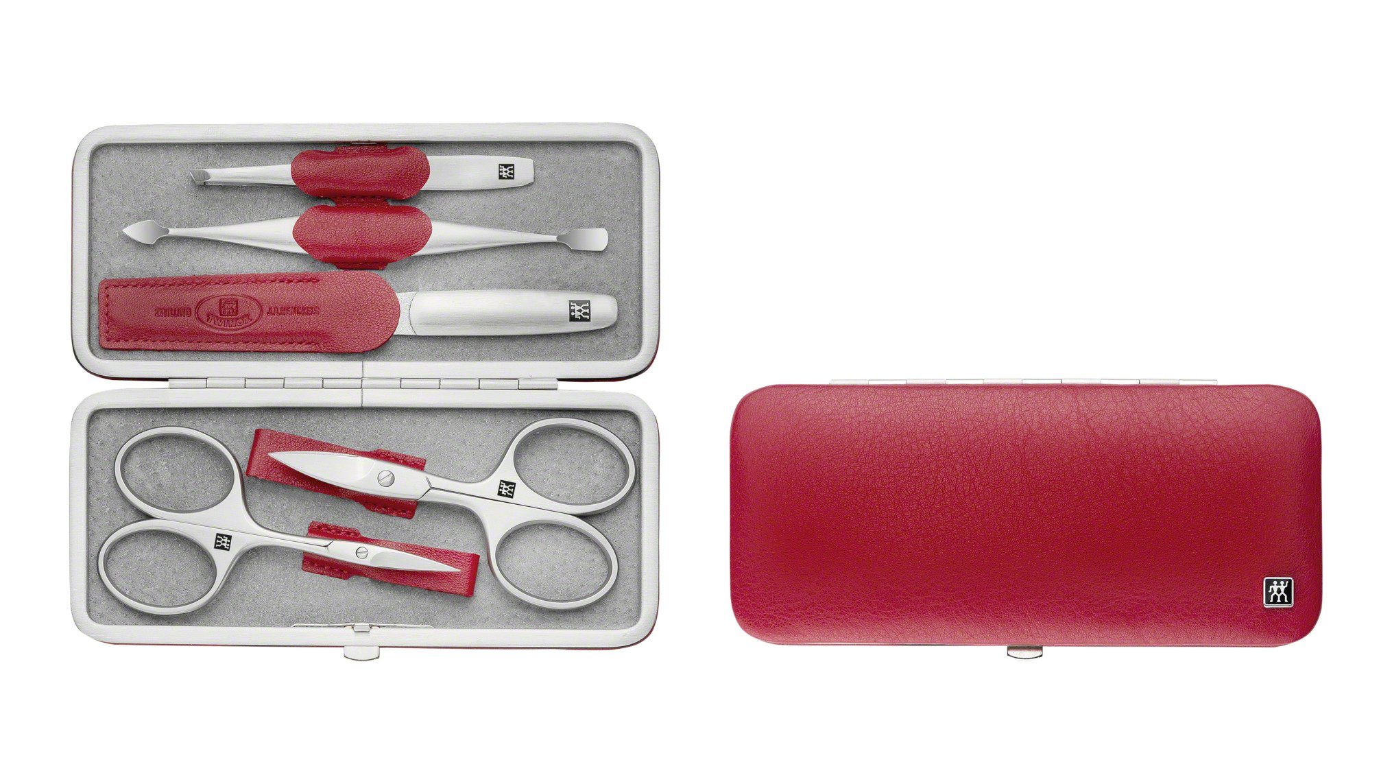 Zwilling Maniküre-Set Im Leder-Etui – 5-teilig Mit Nagelschere, Pinzetten & Saphirfeile