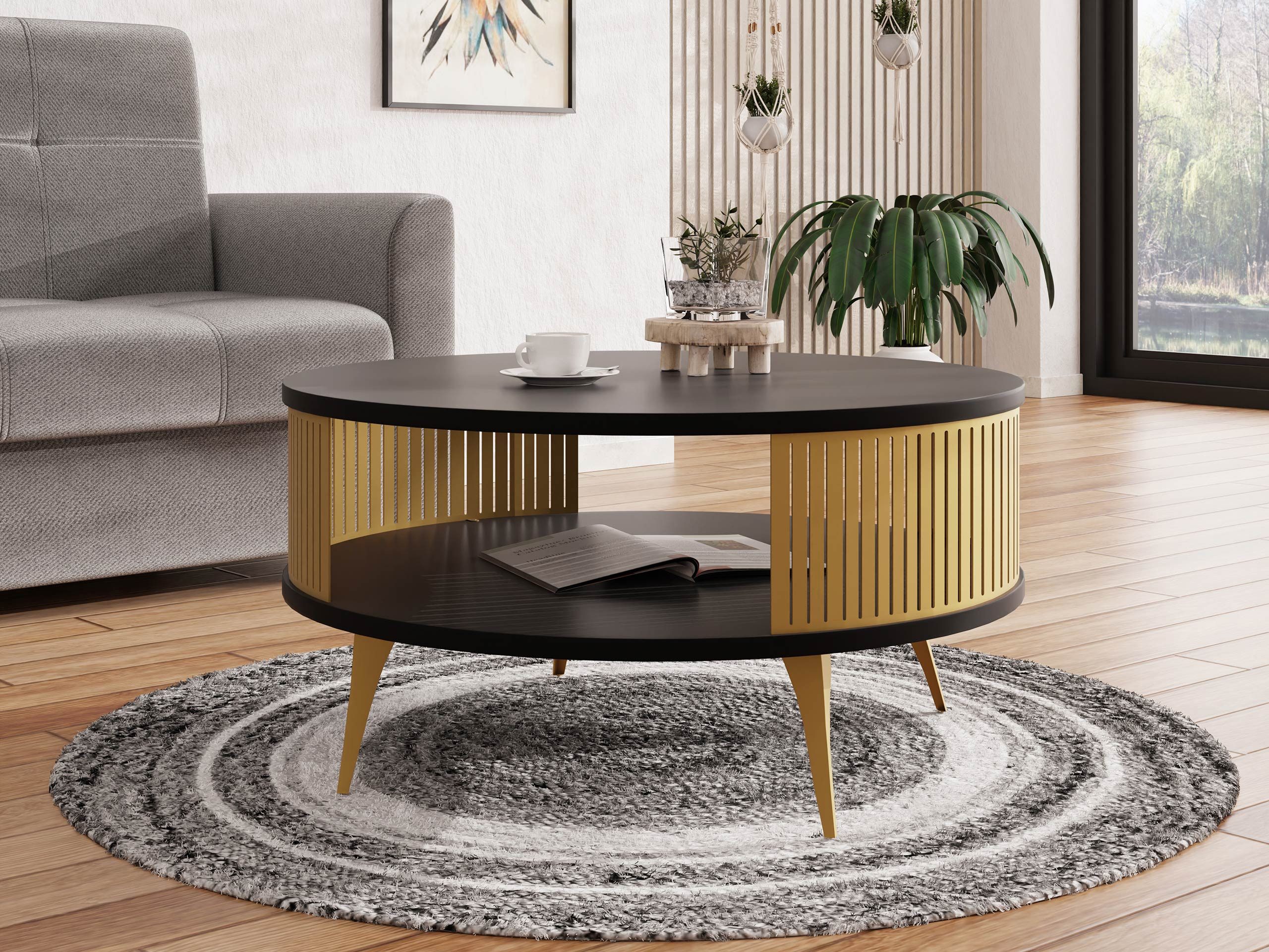 MIRJAN24 Couchtisch Roenni Gold, Beine und günstig online kaufen