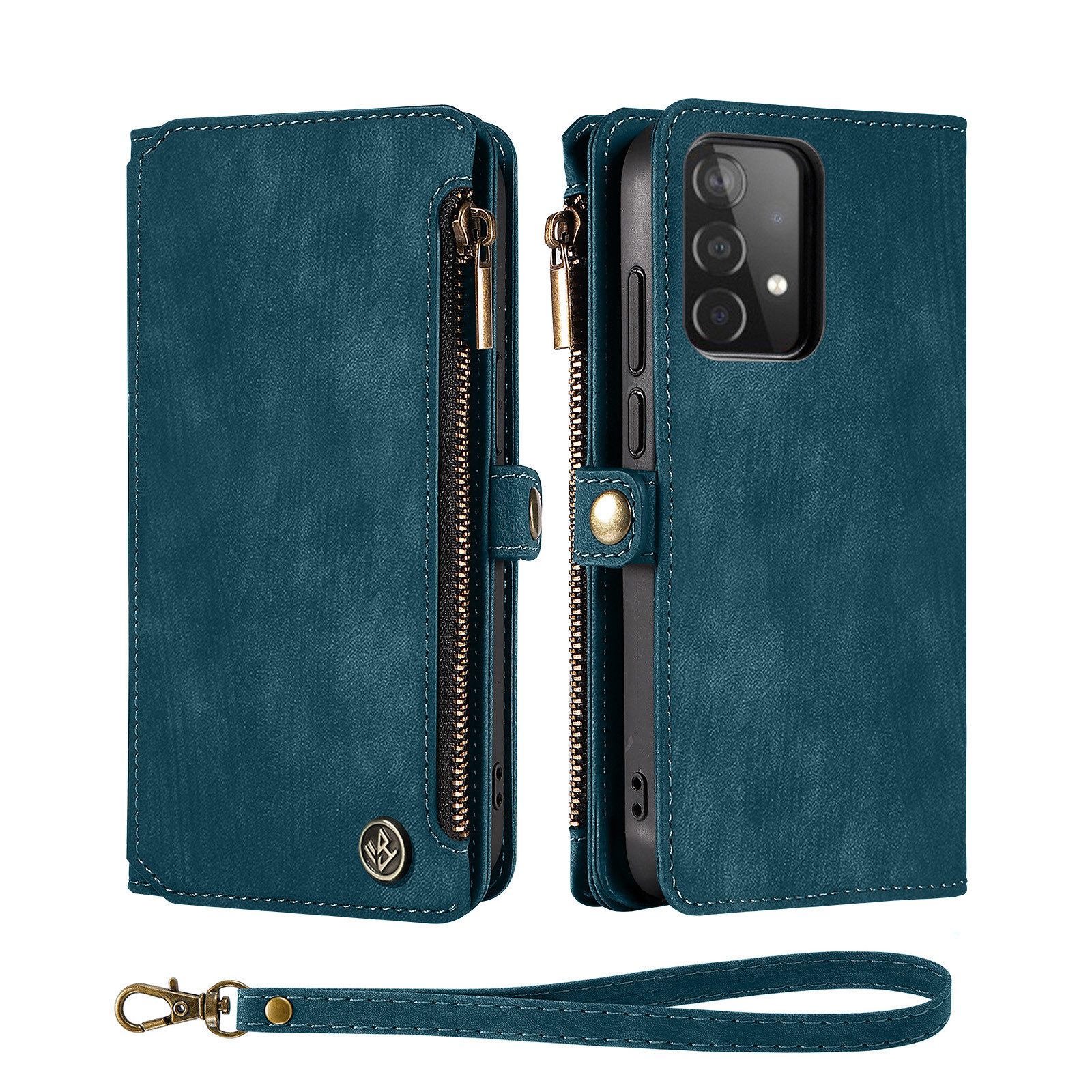 Tec-Expert Handyhülle Geldbörse Hülle mit RFID Schutz für Samsung Galaxy A52 6.5 Zoll, 6.5", Klapphülle Cover Case mit Kartenfach Geldfach Münzfach – Bild 3 von 5