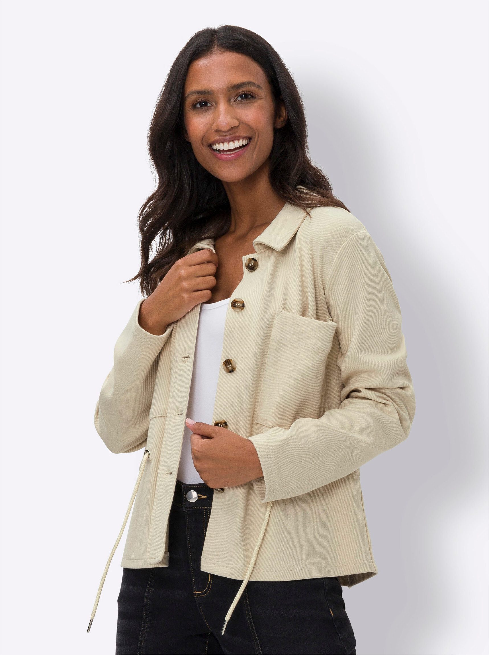 heine Jerseyblazer Shirtjacke Langarm