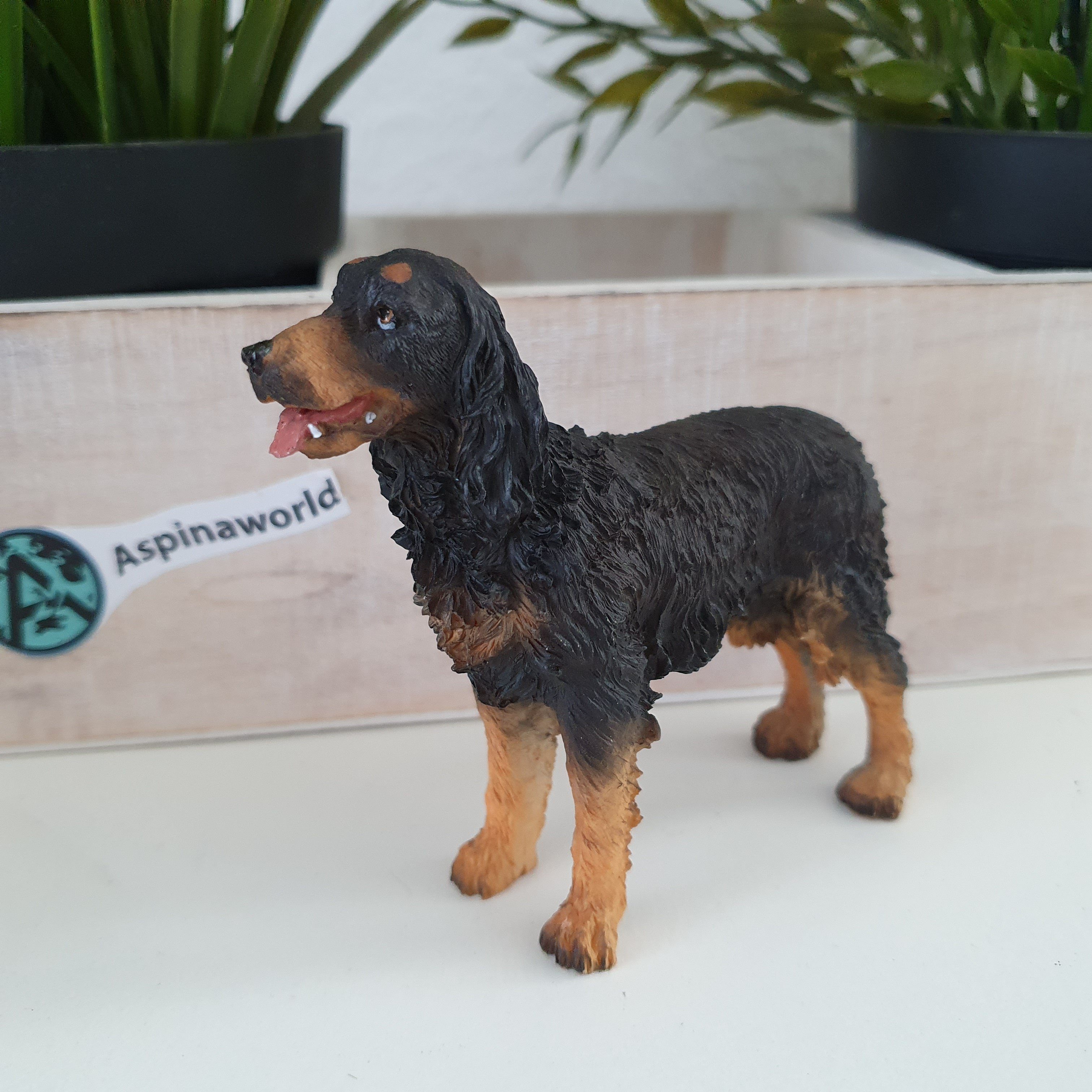 Aspinaworld Dekofigur Dekofigur Hunde Figur Gordon Setter 8 cm