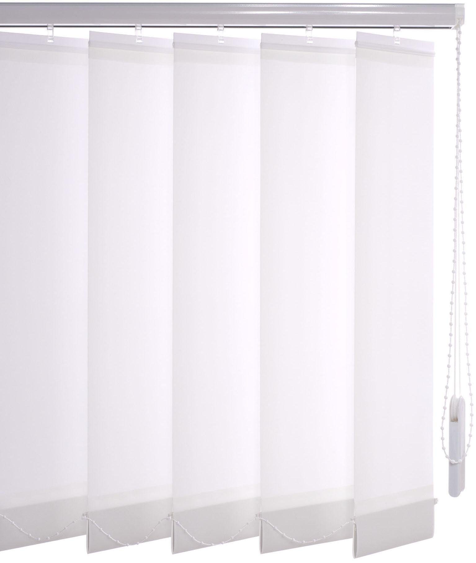 Lamellenvorhang Vertikalanlage 127 mm, Liedeco, mit Bohren weiß