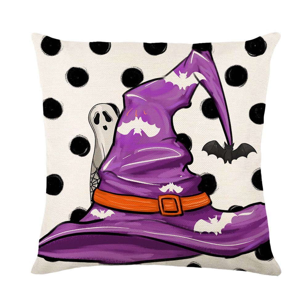 Kissenbezug Halloween lila Kissenbezug,Spaß schrullig gedruckt Kissenbezug 45×45cm, Rouemi Lila-C