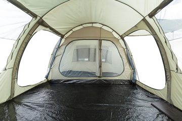 CampFeuer Tunnelzelt Zelt TunnelX für 4 Personen, Olivgrün, 5000 mm Wassersäule, Personen: 4