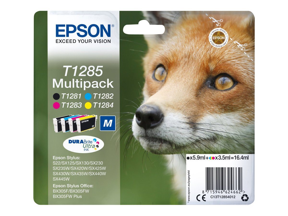 Thumbnail - Epson EPSON T1285 Multipack 4er Pack Schwarz, Gelb, Cyan, Magenta Tintenpatr Tintenpatrone