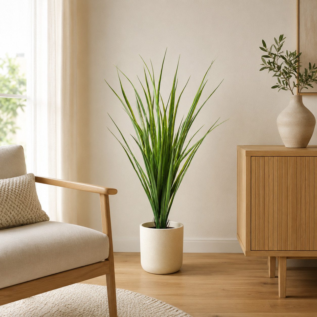 Kunstpflanze Künstliche Pflanzen, Große Kunstpflanzen im Topf Olive, Monstera, Yucca, Agave, Palmfarn, Geigenfeige, PASCH, wie echt