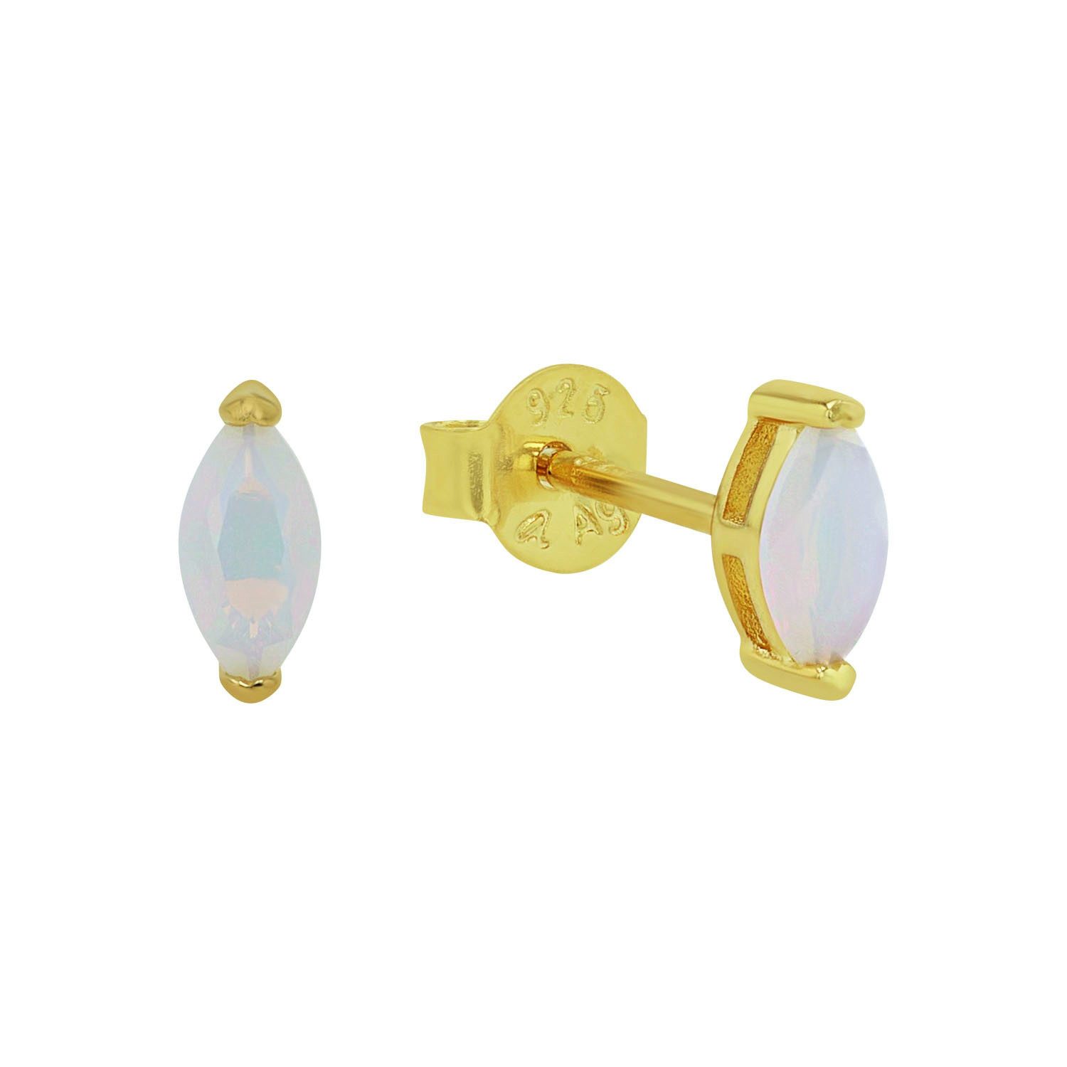 Amor Paar Ohrstecker, mit Opal
