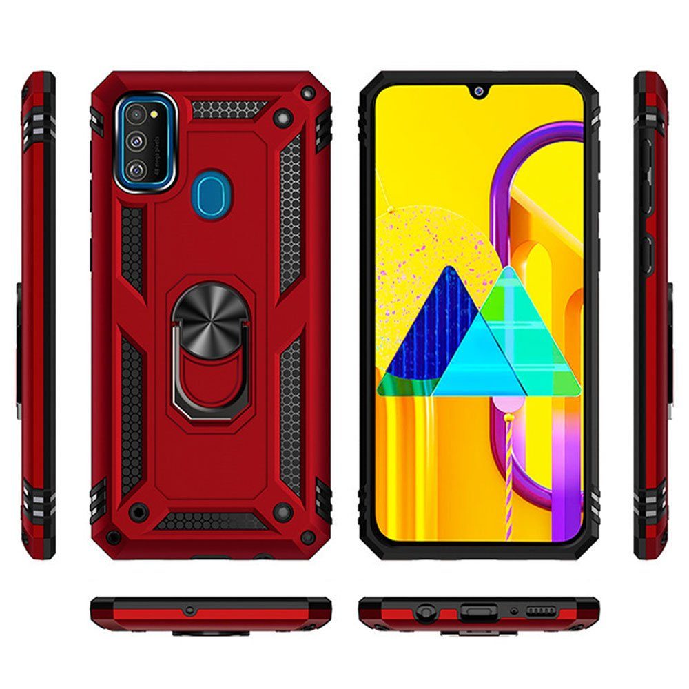 FITSU Handyhülle Handyhülle für Samsung Galaxy M30s Hülle Outdoor Case 6,4 Zoll, Robuste Handyhülle stabile Schutzhülle Cover Case mit Kamera Slider