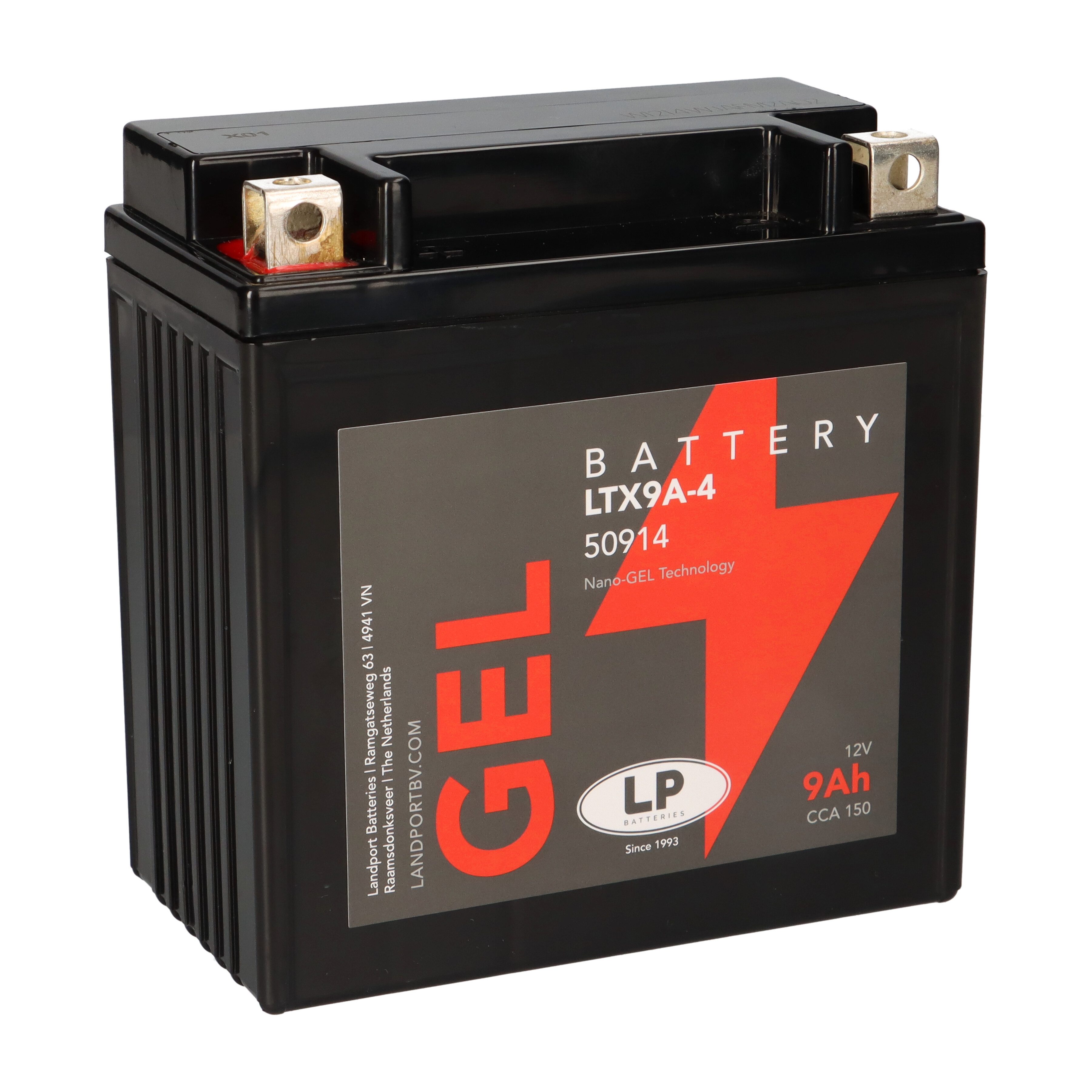 Batterie 12V 9Ah für Motorrad Startbatterie MG LTX9A-4 Bleiakkus