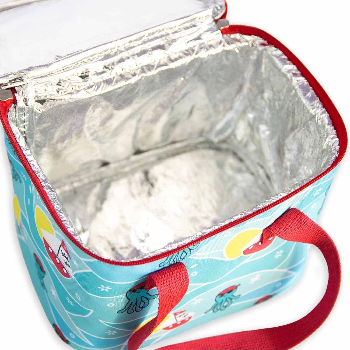Kühltasche Milk&Moo Lunchtasche Brotdose Lunchbox, Lunchbox Türkis/rot MILK&MOO
