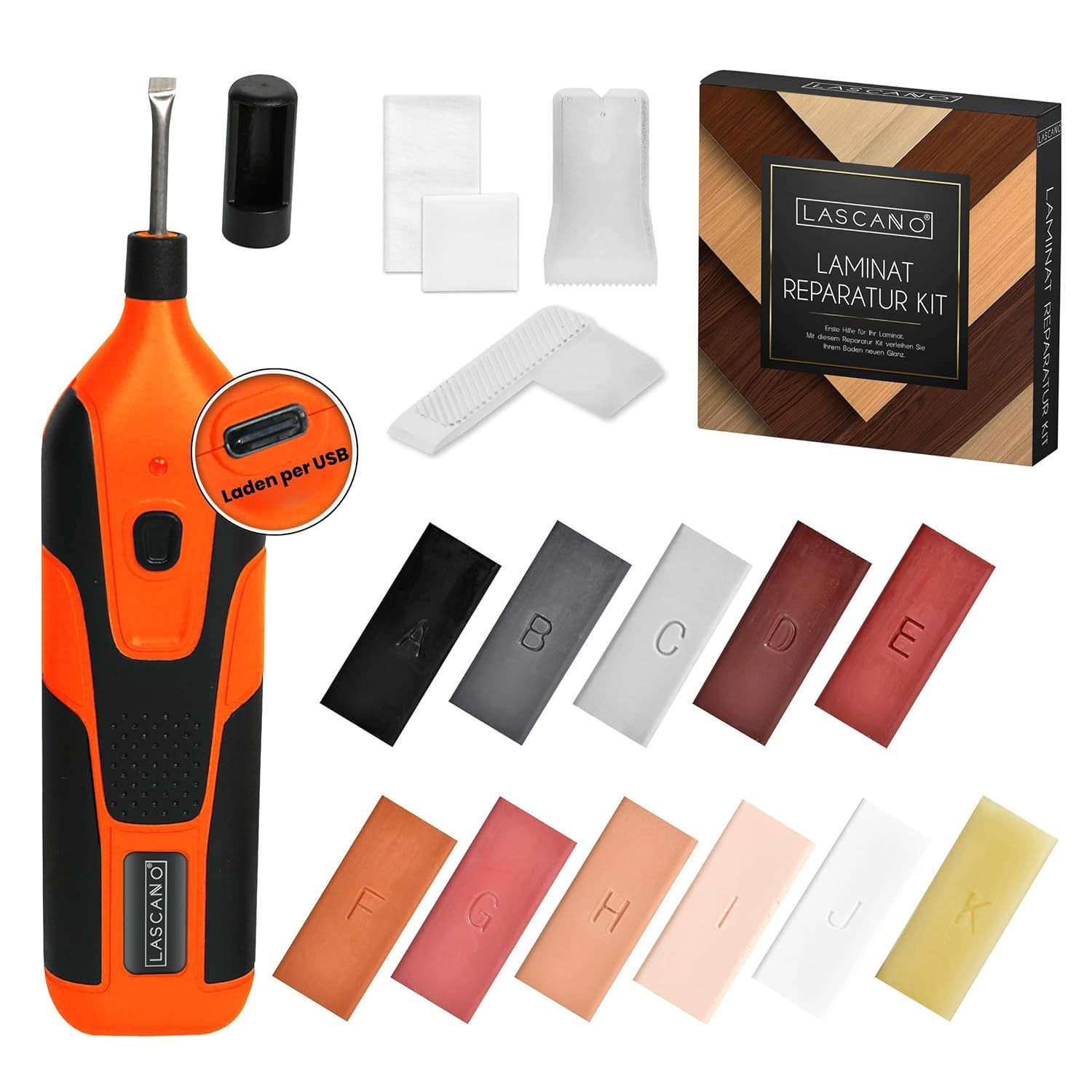Lascano Laminat-Reparaturset Laminat Reparaturset, 1-St., Wachsschmelzer mi günstig online kaufen