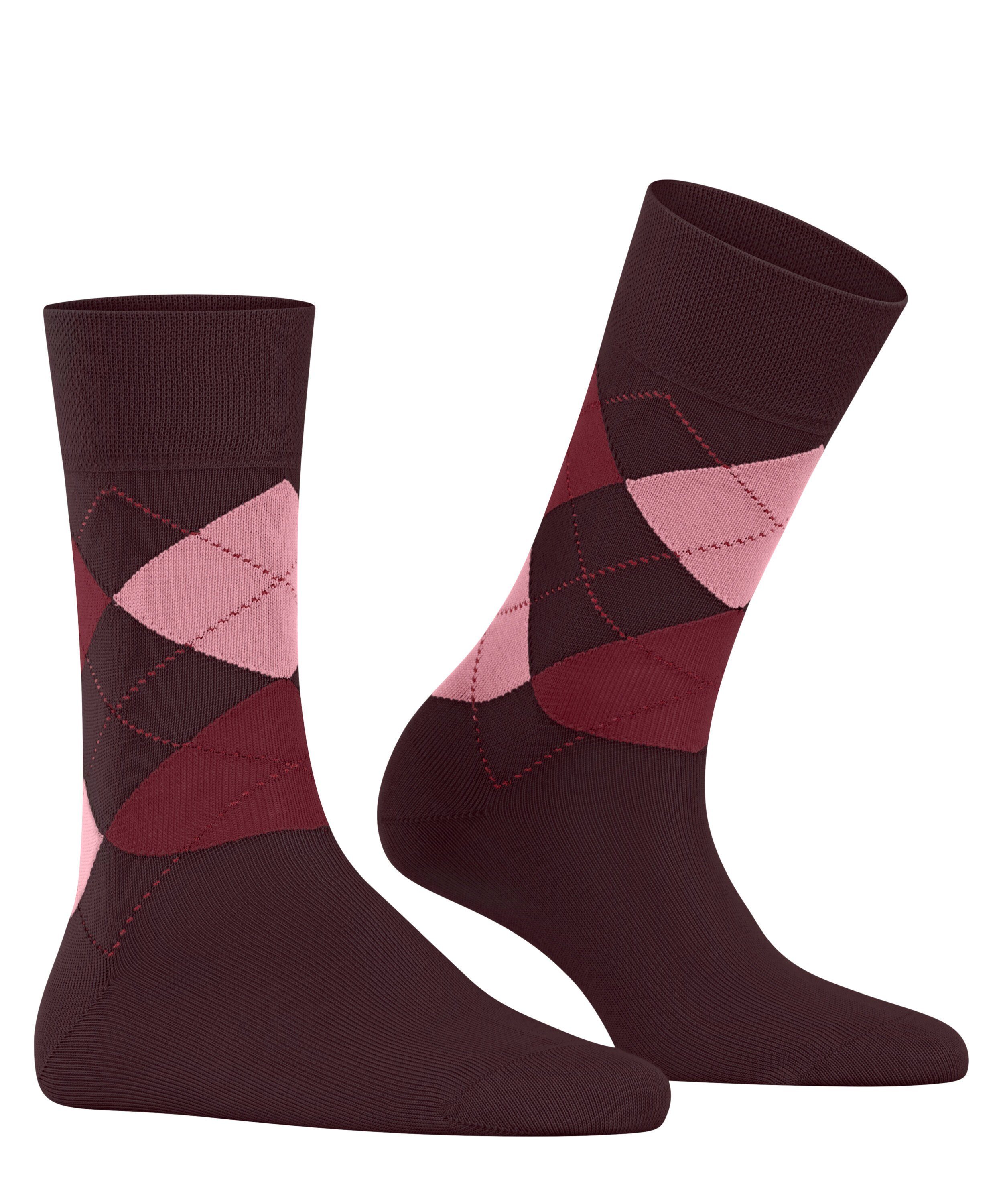 FALKE Socken Sensitive (8100) bordeaux (1-Paar) Argyle