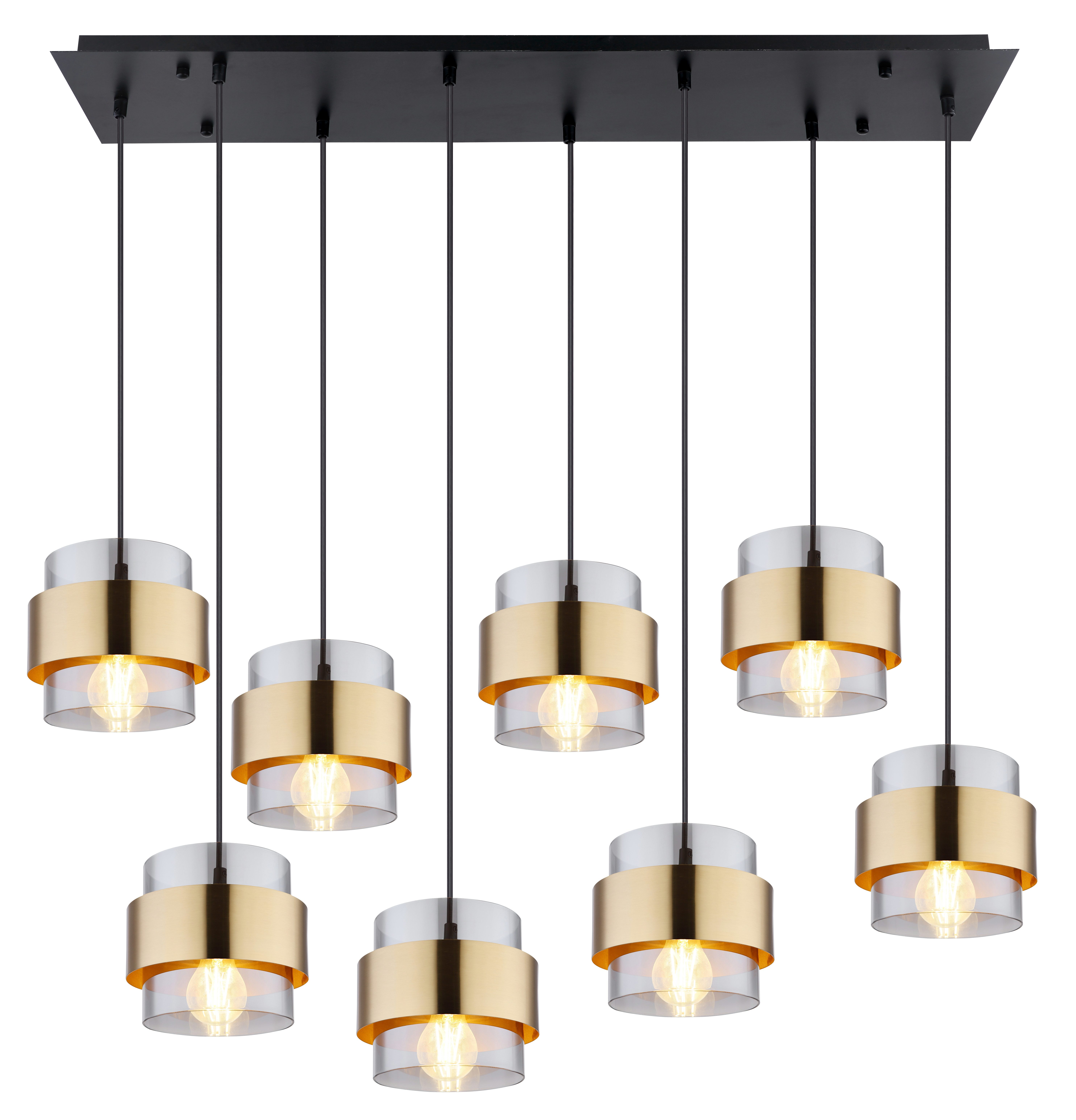 GLOBO LIGHTING Hängeleuchte MILLEY, ohne Leuchtmittel, Hängelampe/Pendelleuchte/Esszimmer/Wohnzimmer/Esstisch