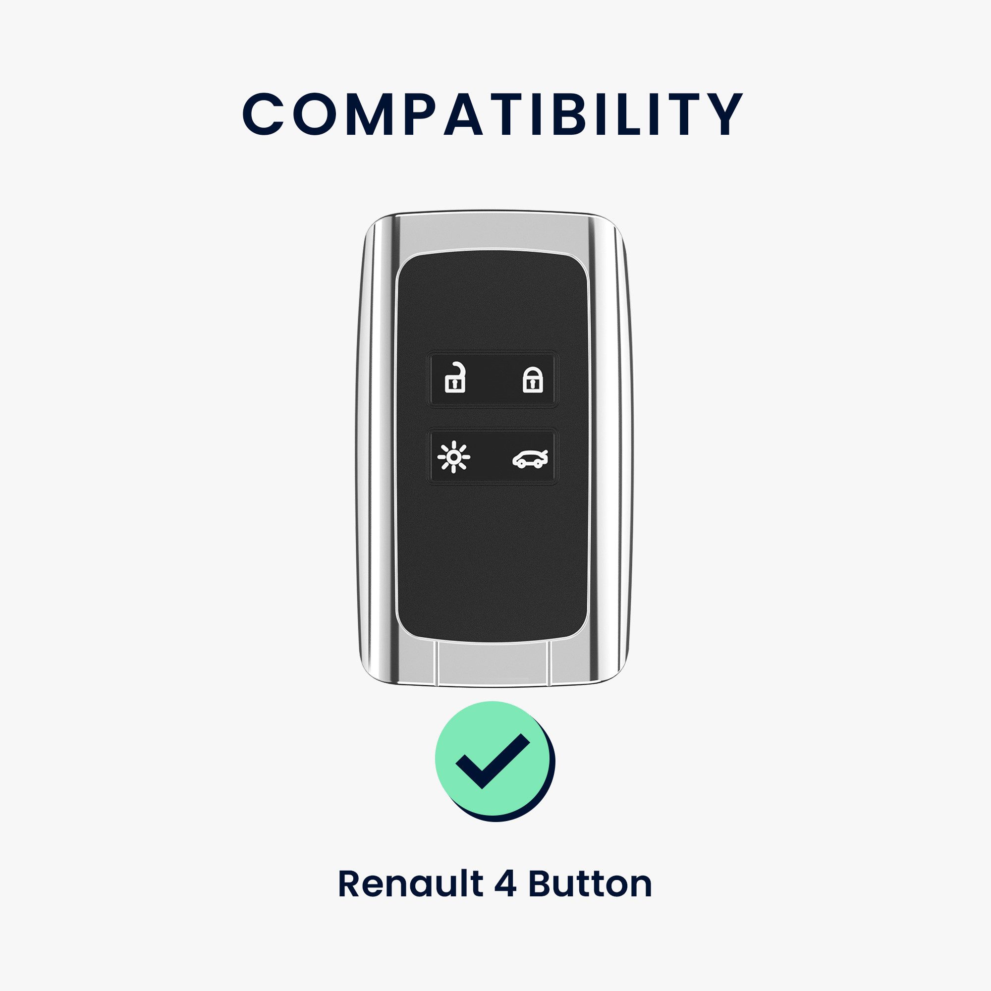 kwmobile Schlüsseltasche Hülle für Renault 4-Tasten günstig online kaufen