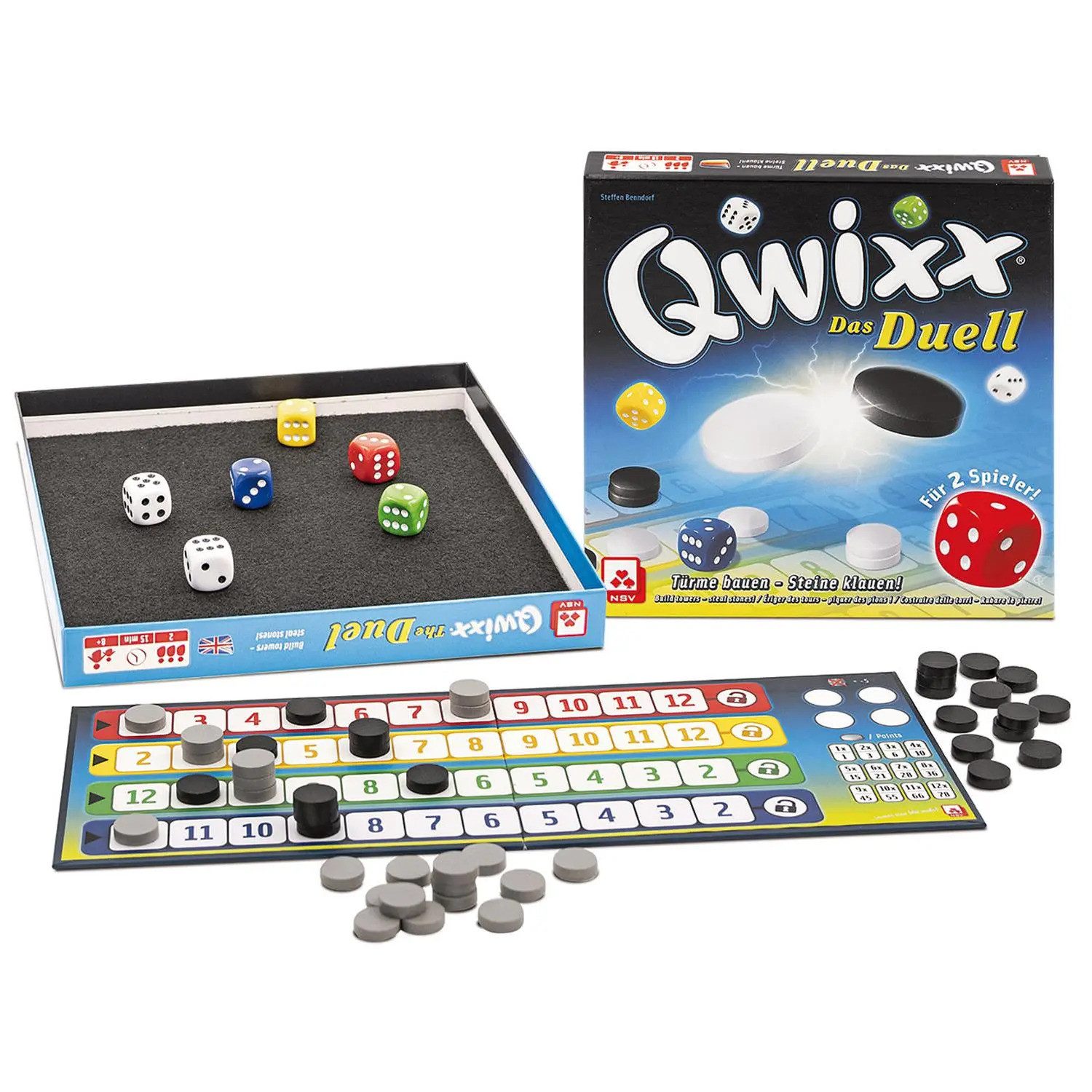 Spiel Qwixx Duell. Würfelspiel