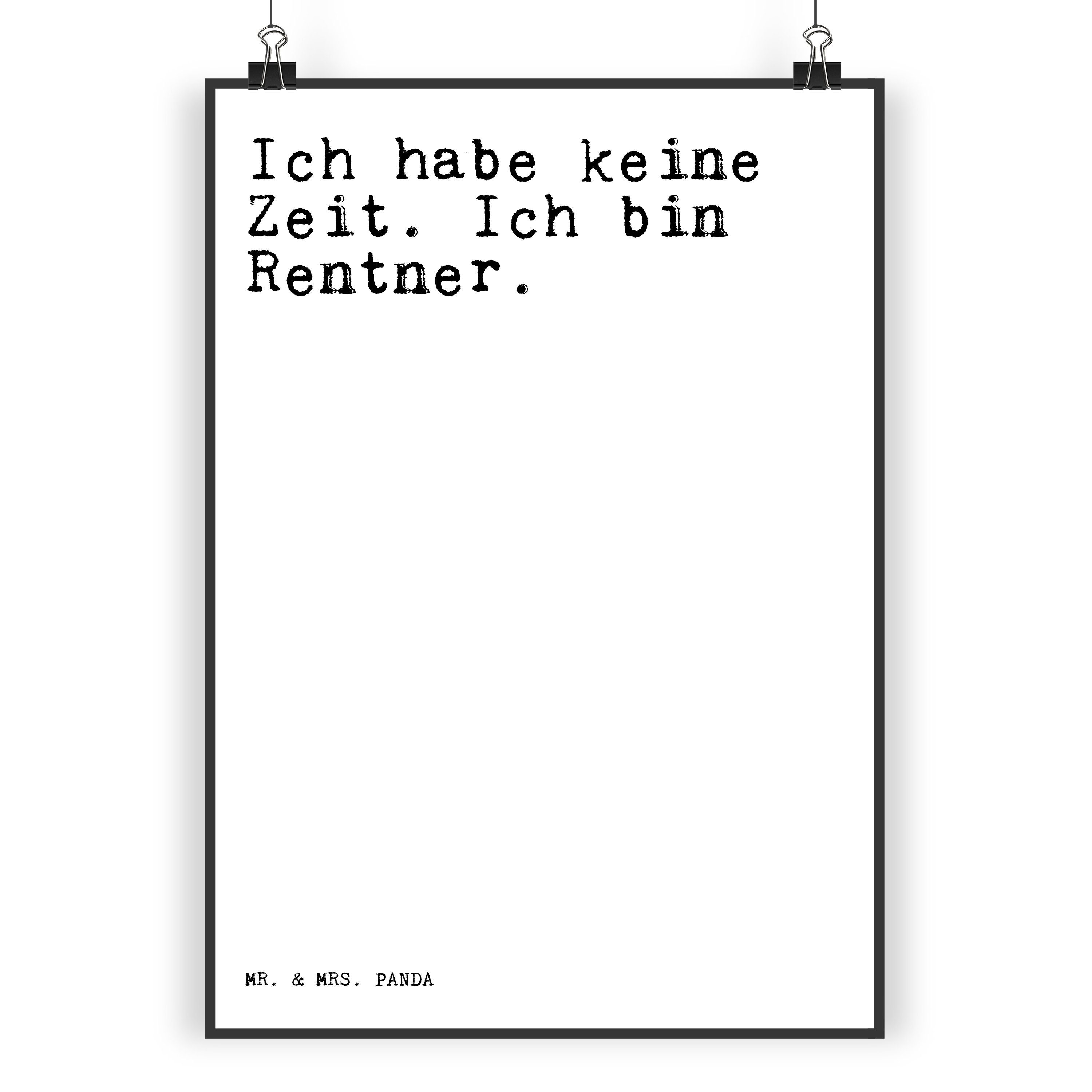 Mr. & Mrs. Panda Poster »Ich habe keine Zeit.... Weiß Geschenk