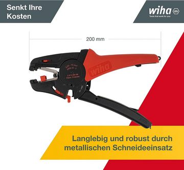 Wiha Abisolierzange Elektriker (42062), Abisolierzange 200 mm, Kabelabzieher bis 16 mm², automatisch