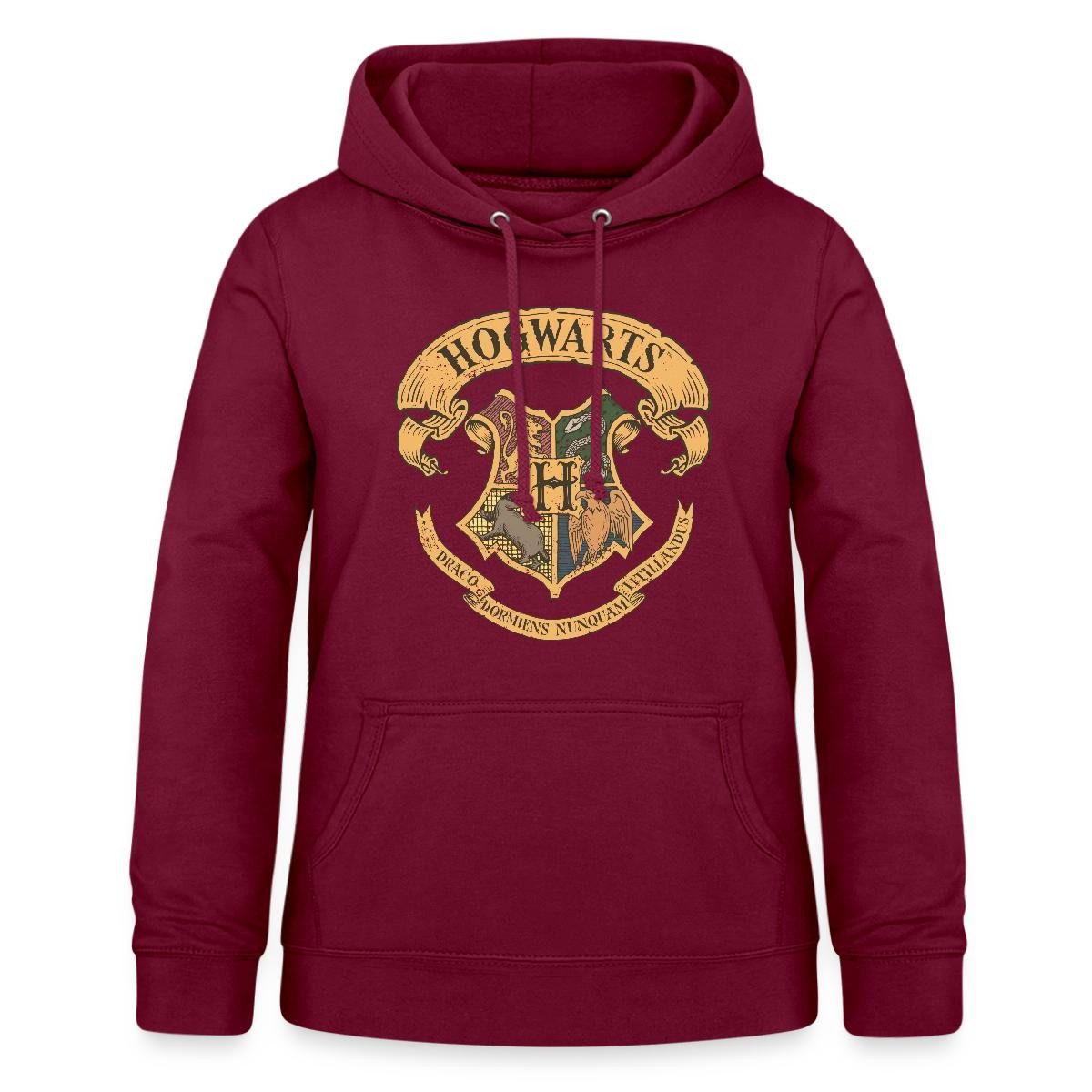 Spreadshirt Hoodie Harry Potter Hogwarts Wappen Damen Hoodie (1-tlg) günstig online kaufen