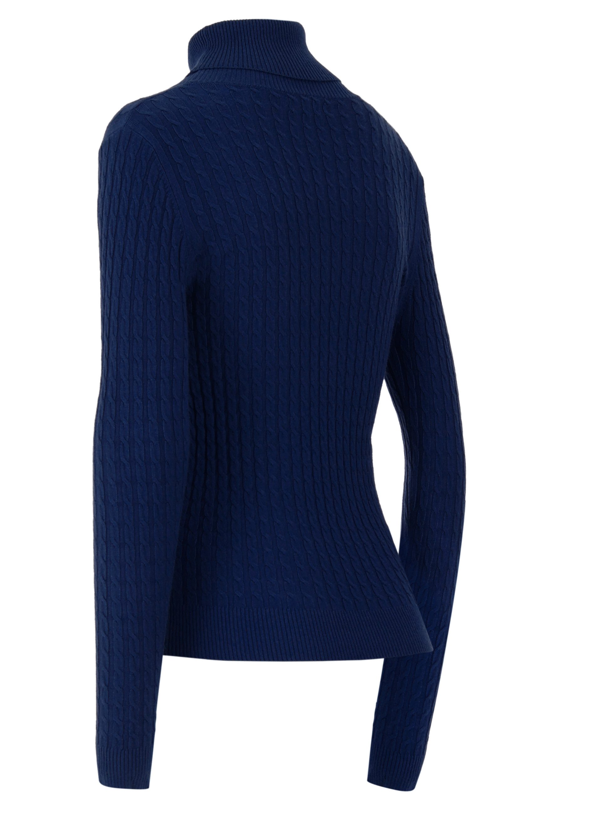 YC Fashion & Style Rollkragenpullover One Size, Zopfmuster, verschiedene Farben in Unifarbe