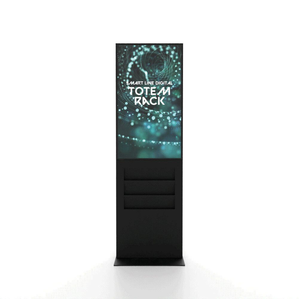 Showdown Displays Einzelrahmen Showdown Displays Smart Line Digitale Infostele Regal 6 x A4 Mit 43" S, (1 St)