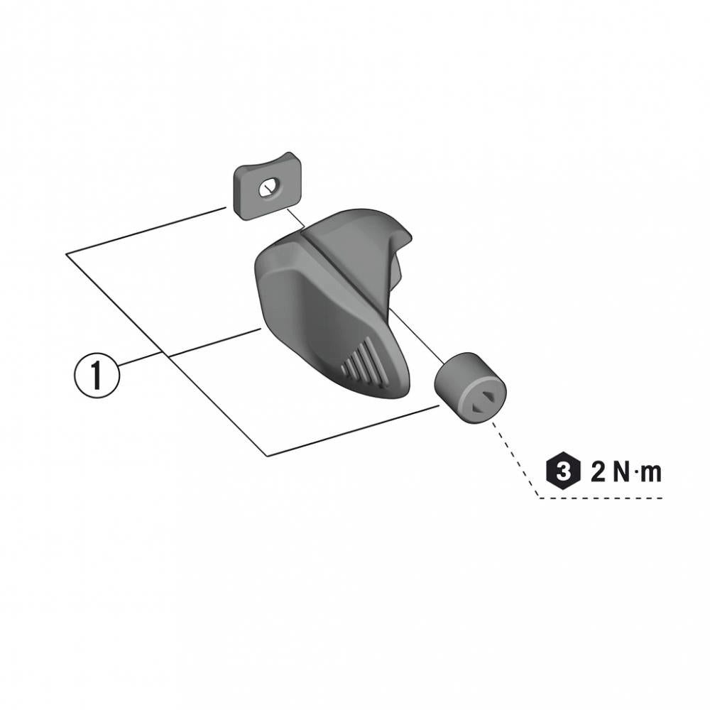 Shimano Scheibenbremse SHIMANO Hebel X Baugruppe f.SW-M9250-R/IR rechts - Ersatzhebel für E-M