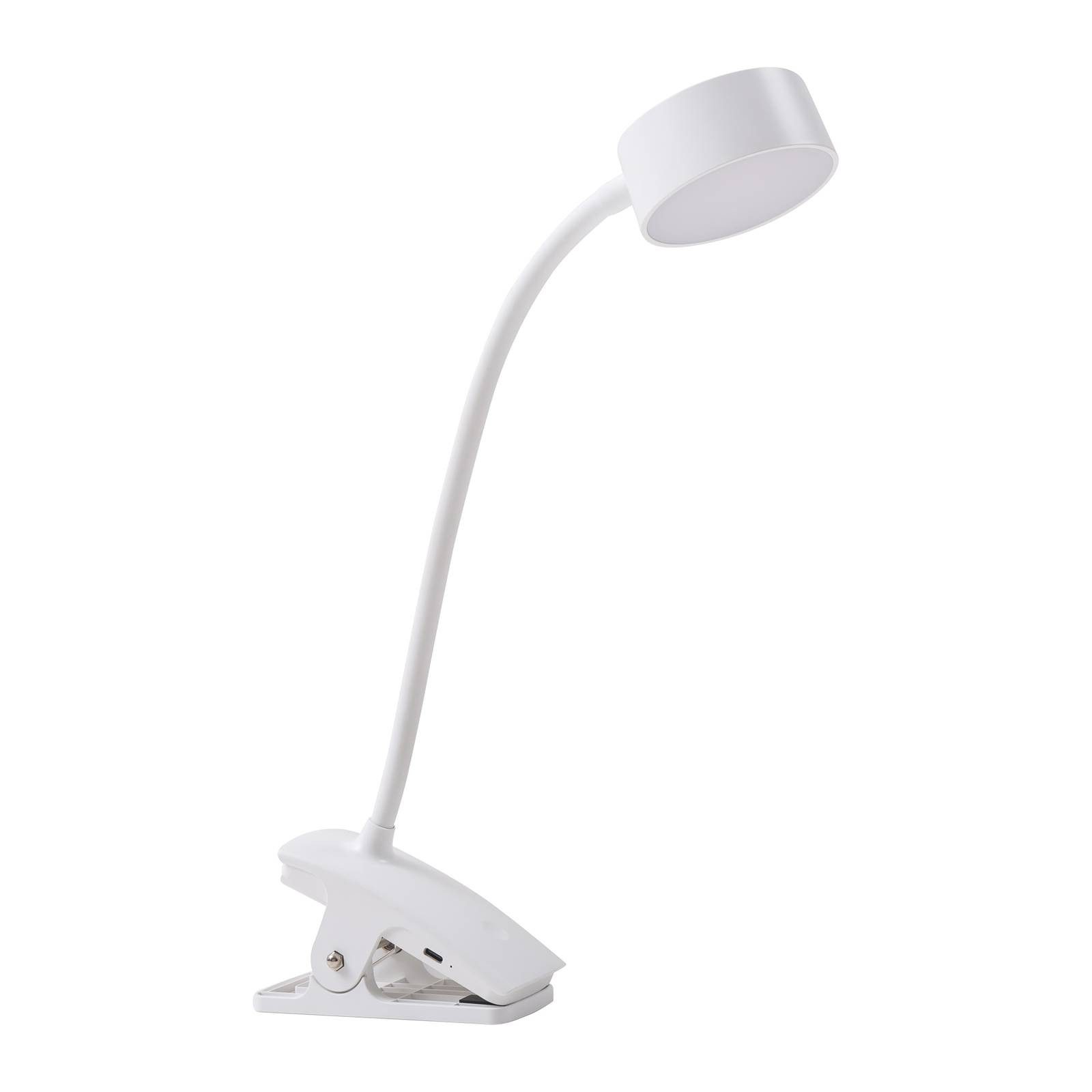 Lindby Klemmleuchte Maori, LED, Metall, Weiß Farbwechsel warmweiß / tageslicht IP20, 1 x 2 W LED, Farbwechsel warmweiß / tageslicht