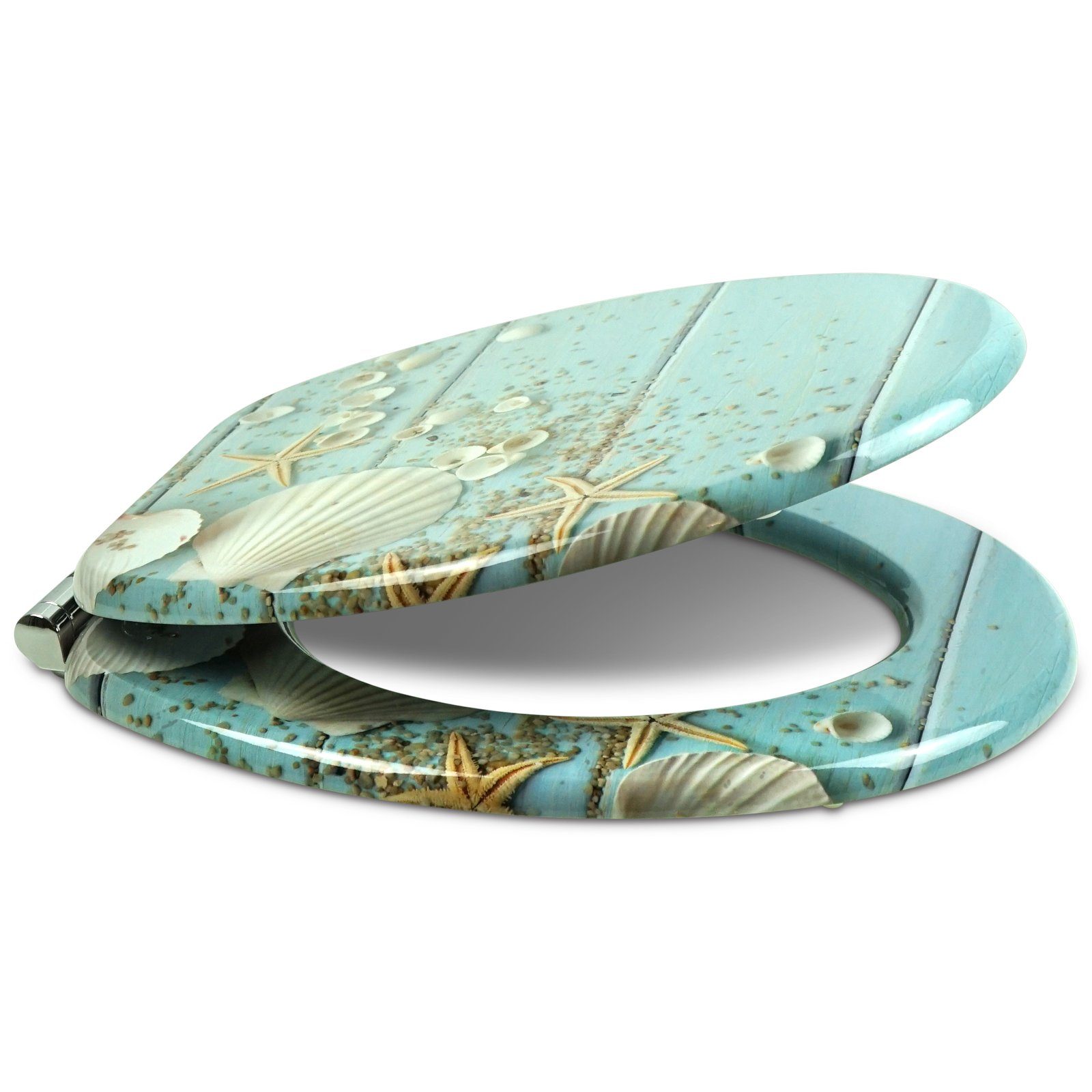 Sanfino WC-Sitz "Caribbean Blue“ Premium Toilettendeckel günstig online kaufen
