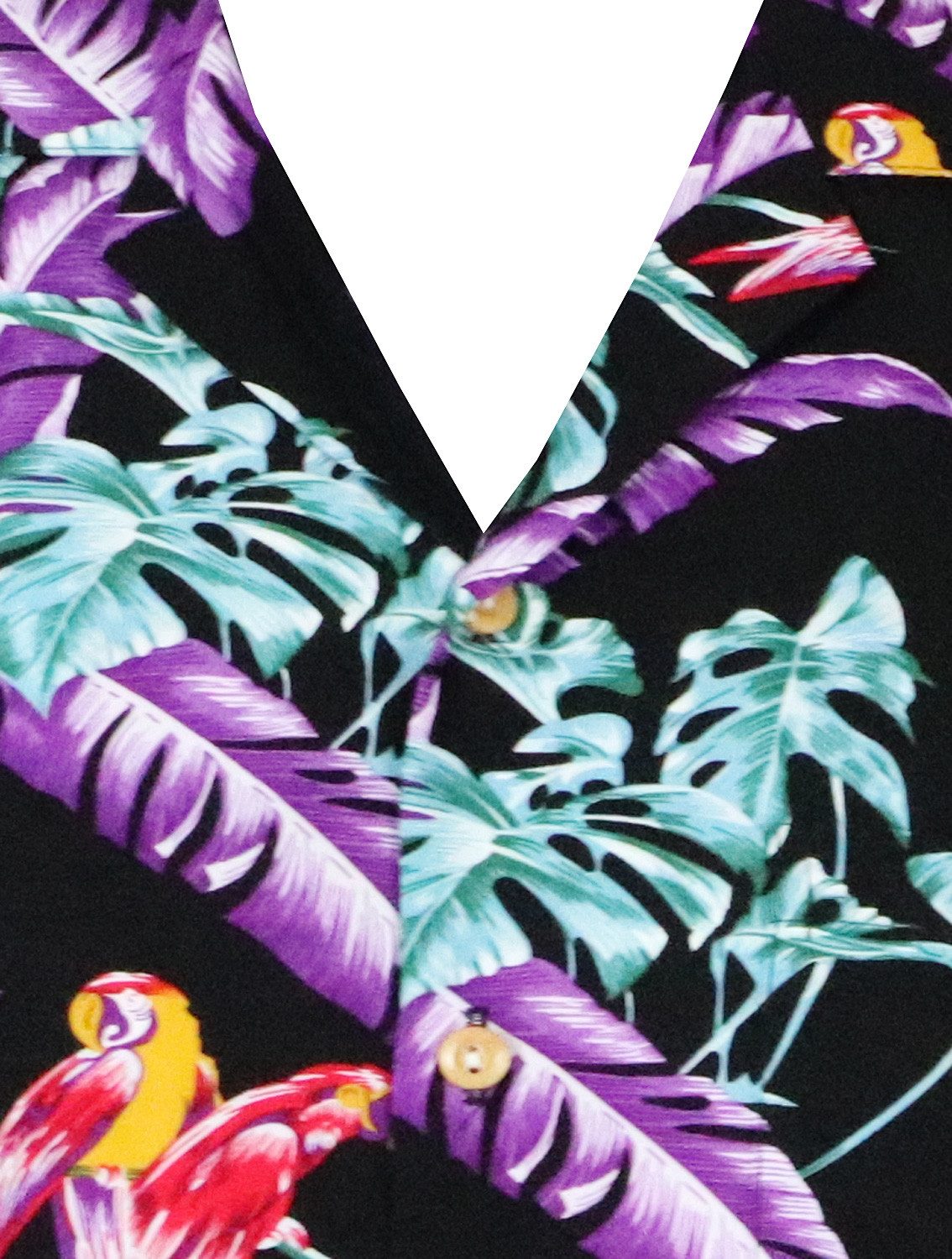 Paradise Found Hawaiihemd Tom Selleck "Jungle Bird" Original Hawaii-Hemd Kurzarm Front-Tasche