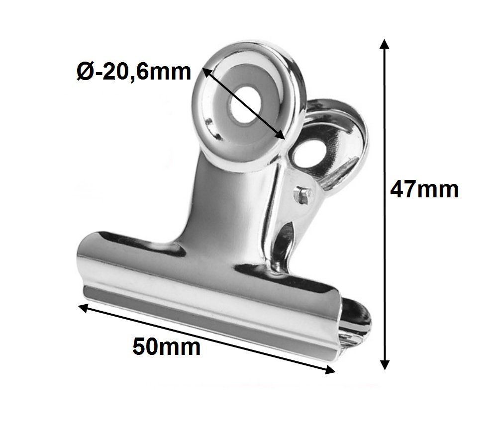 Pizzaschneider Brief Clips, Stück 50mm 20 kleine BAYLI Verschlussclips Tüten Metall,