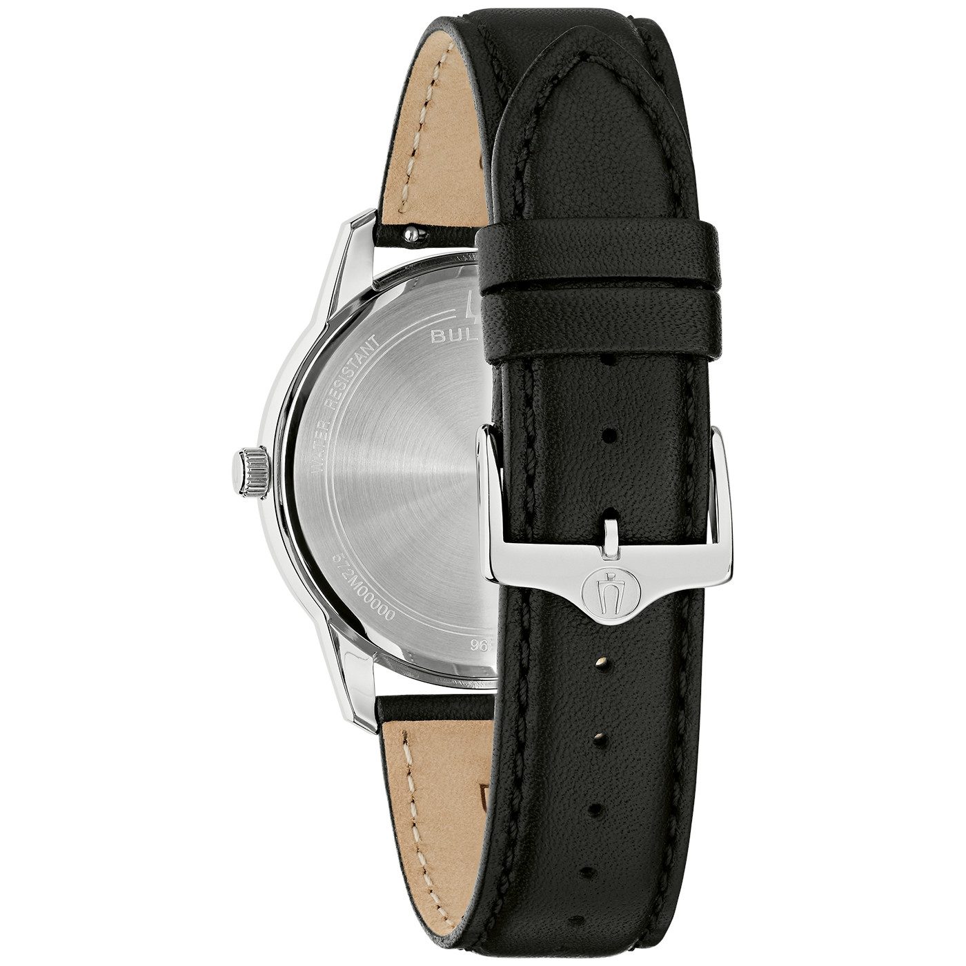 Bulova Quarzuhr Sutton 96B473, Armbanduhr, Damenuhr, Herrenuhr, Lederarmband, analog, Datum