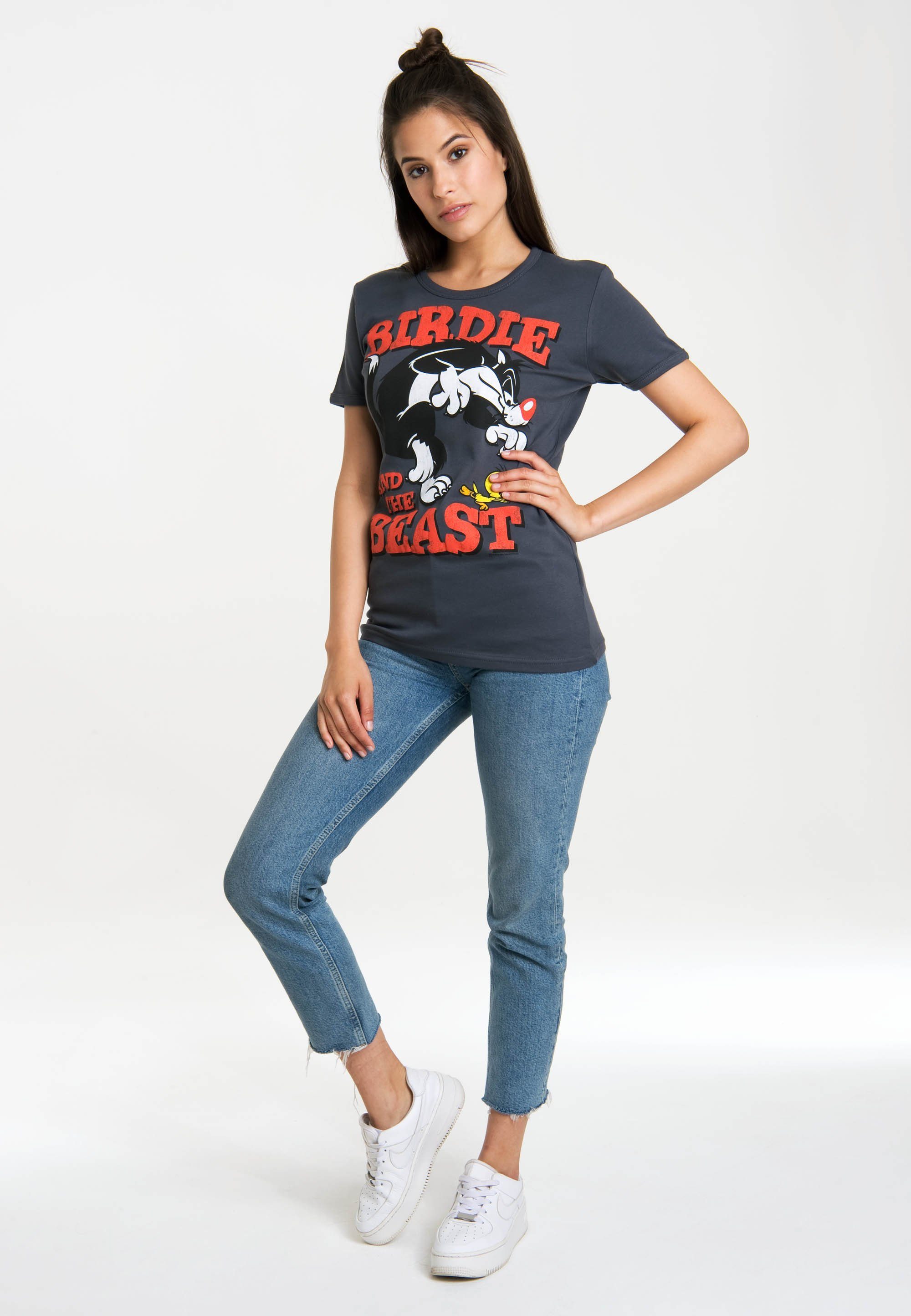 LOGOSHIRT T-Shirt Looney Tunes mit lizenziertem Originaldesign