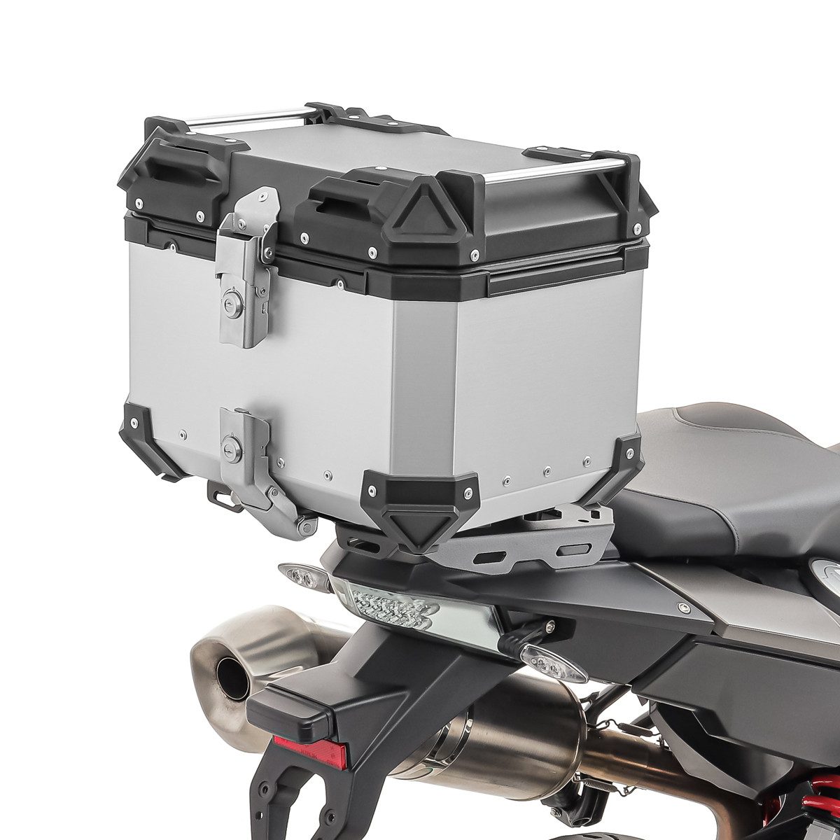 Bagtecs Topcase Set Alu Topcase + Gepäckbrücke passend für BMW F 800 GS /Adventure 08-