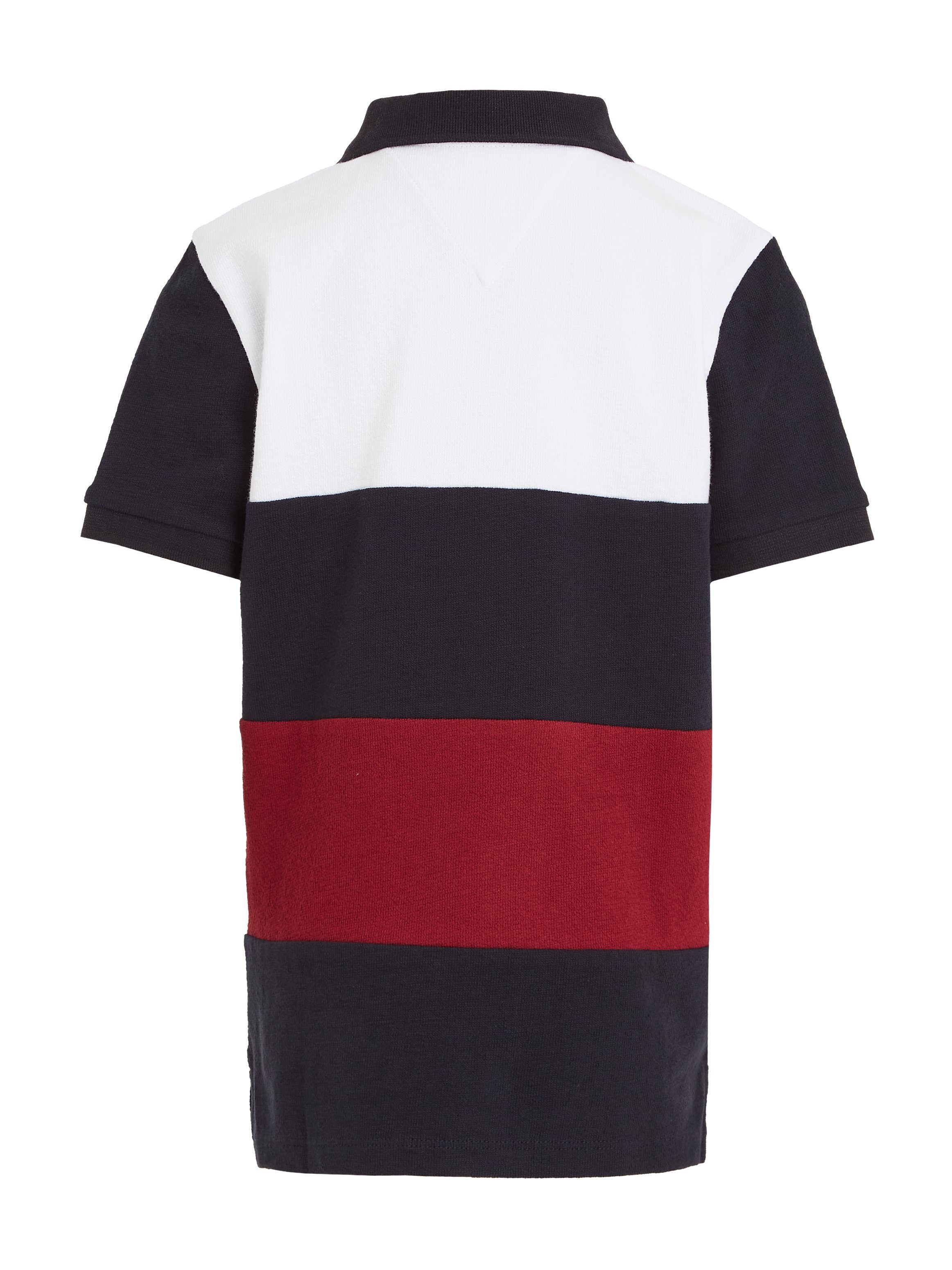 Tommy Hilfiger Poloshirt CLRBLOCK den typischen Hilfiger STRIPE GLOBAL in Streifen S/S mit POLO Farben