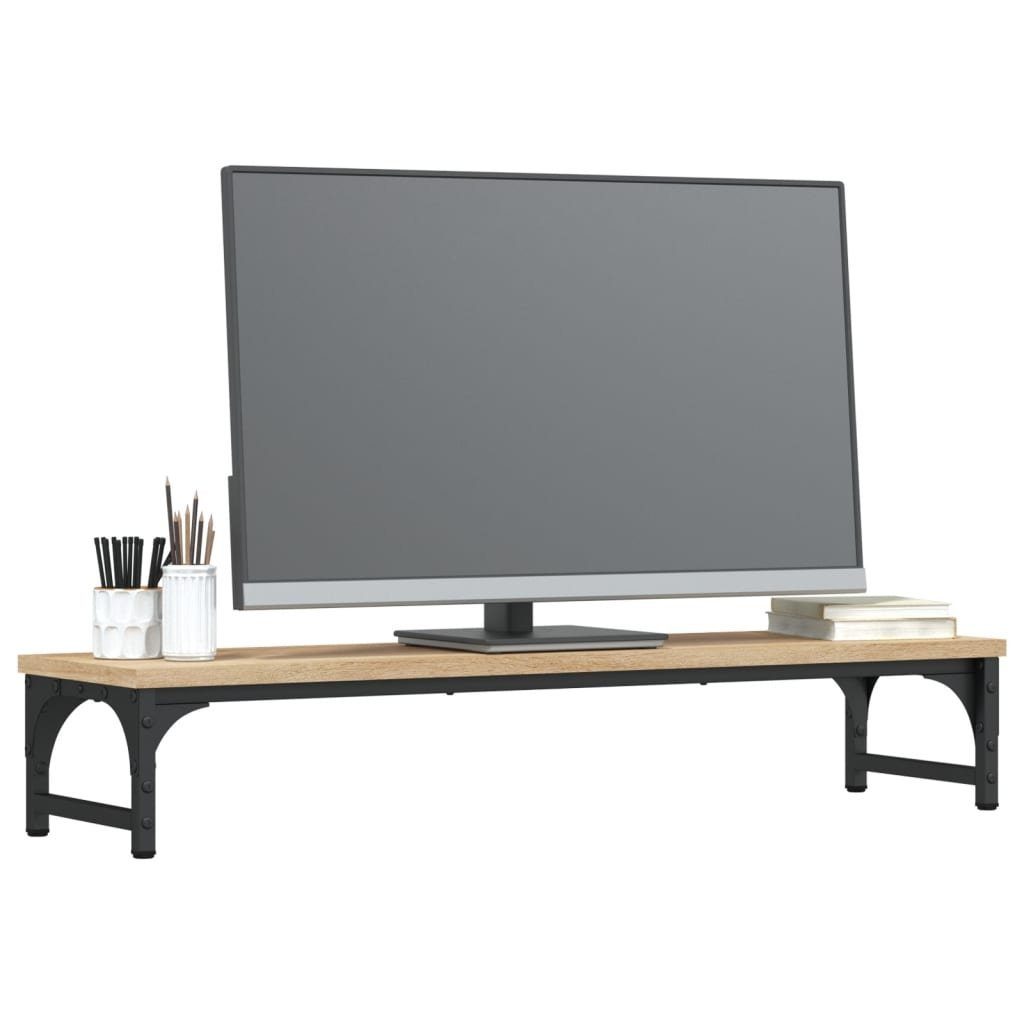 vidaXL Monitor-Halterung 85 x 23 x 155 cm Monitorständer Sonoma Eiche 85x23x15,5 cm Spanplatte