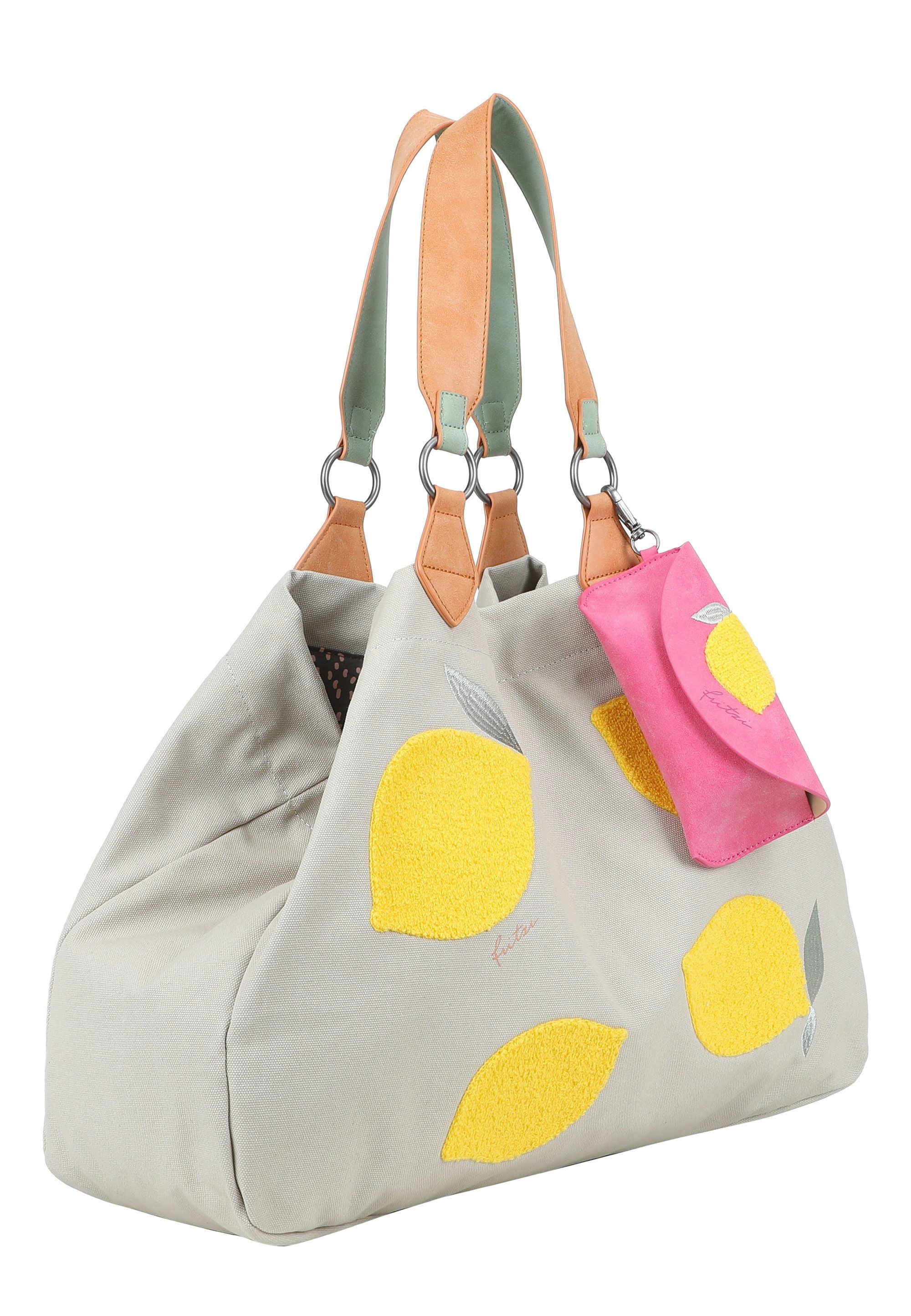 Fritzi aus Preußen Henkeltasche Izzy Medium Limited Squeezy Lemon, im sommerlichen Design