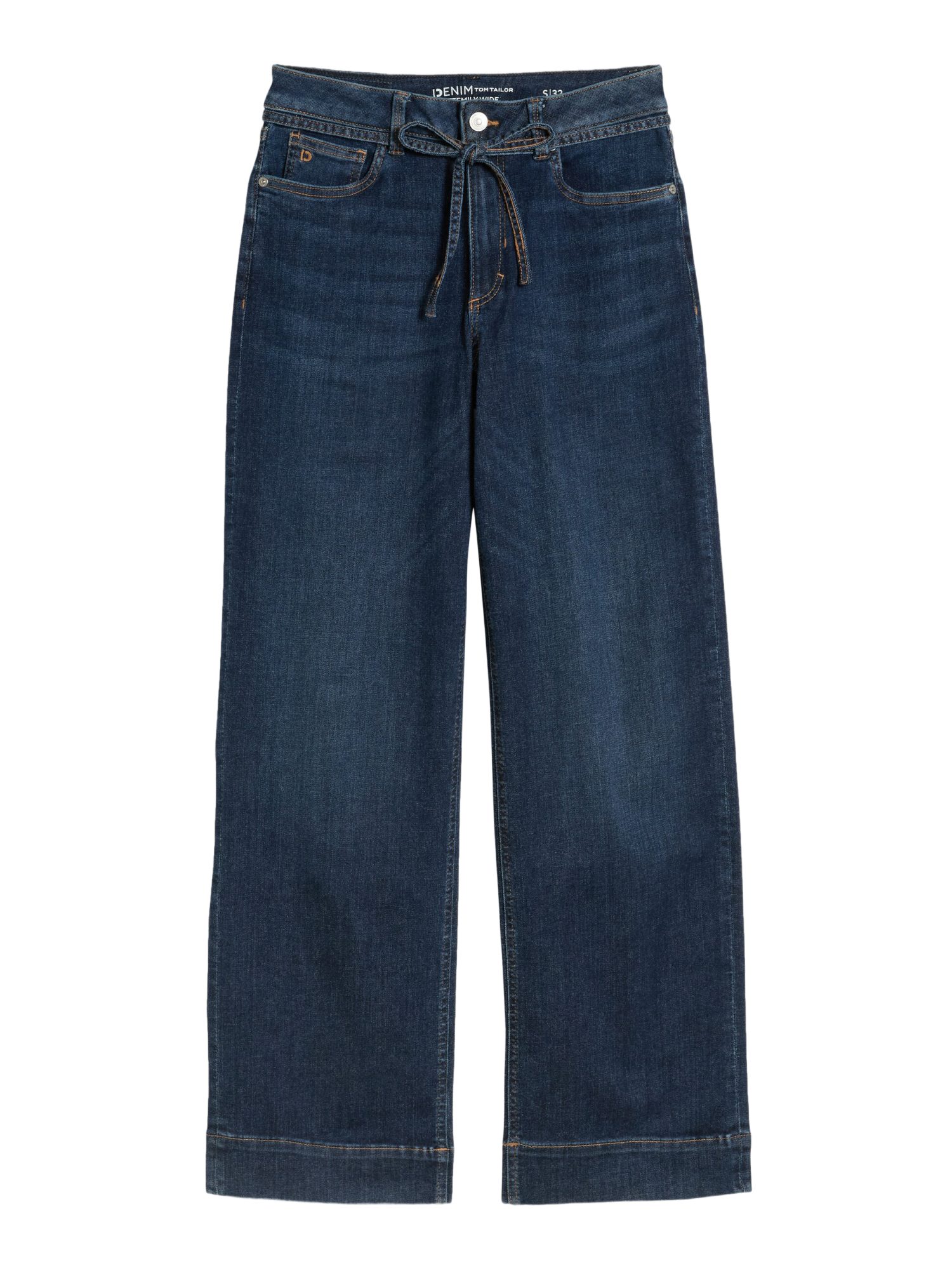 TOM TAILOR Denim Weite Jeans N blau,Casual,Baumwolle,Washed,Wide Leg,Mittel