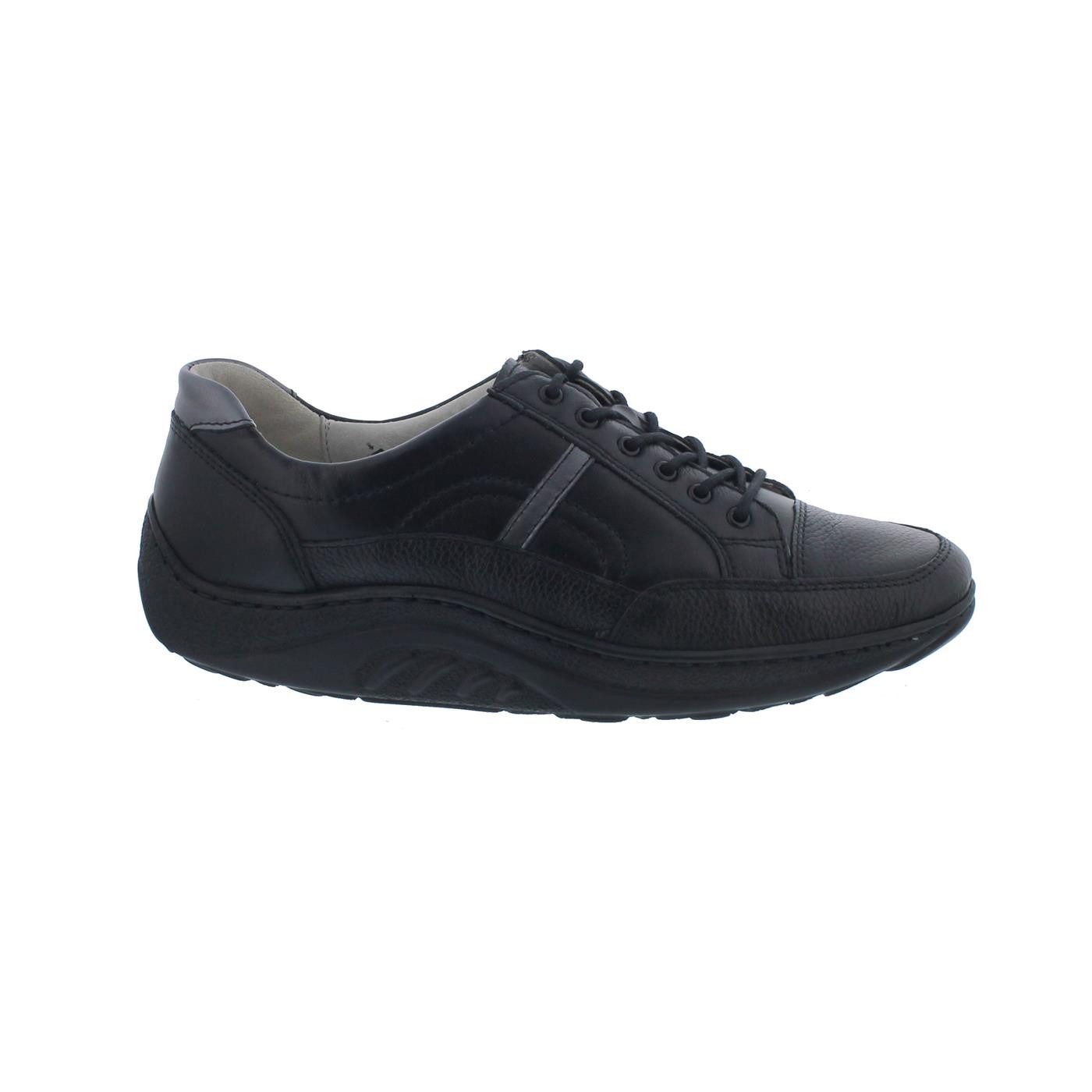 Waldläufer Helli Halbschuh Dynamic-Sohle, Pigalle Memphis, schwarz ant Schnürschuh