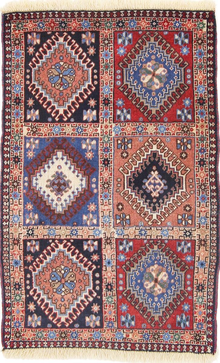 Orientteppich Yalameh 67x106 Handgeknüpfter Orientteppich / Perserteppich, Nain Trading, rechteckig, Höhe: 12 mm