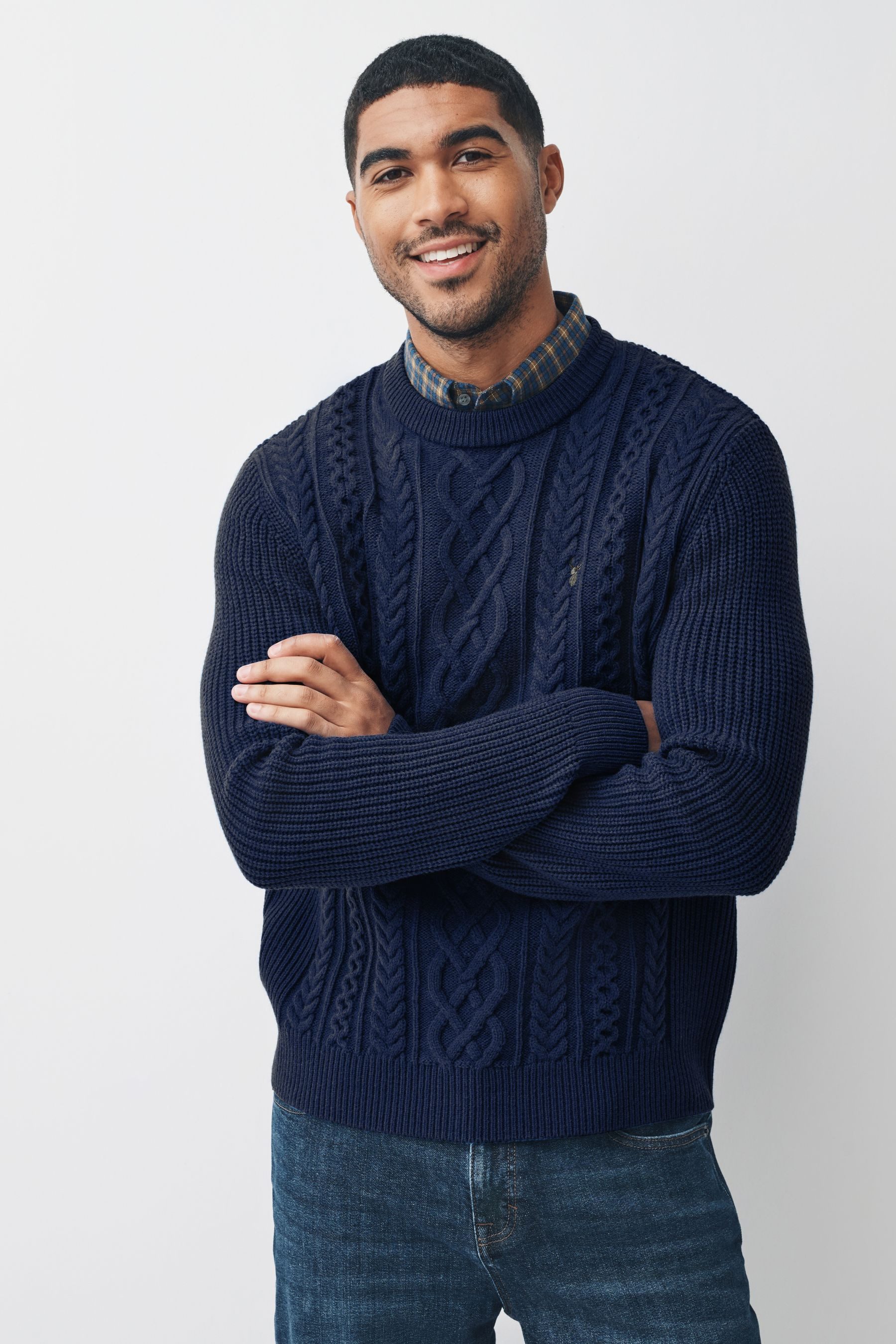 Next 2-in-1-Pullover Regular Fit Pullover mit eingenähtem Kragen (1-tlg)