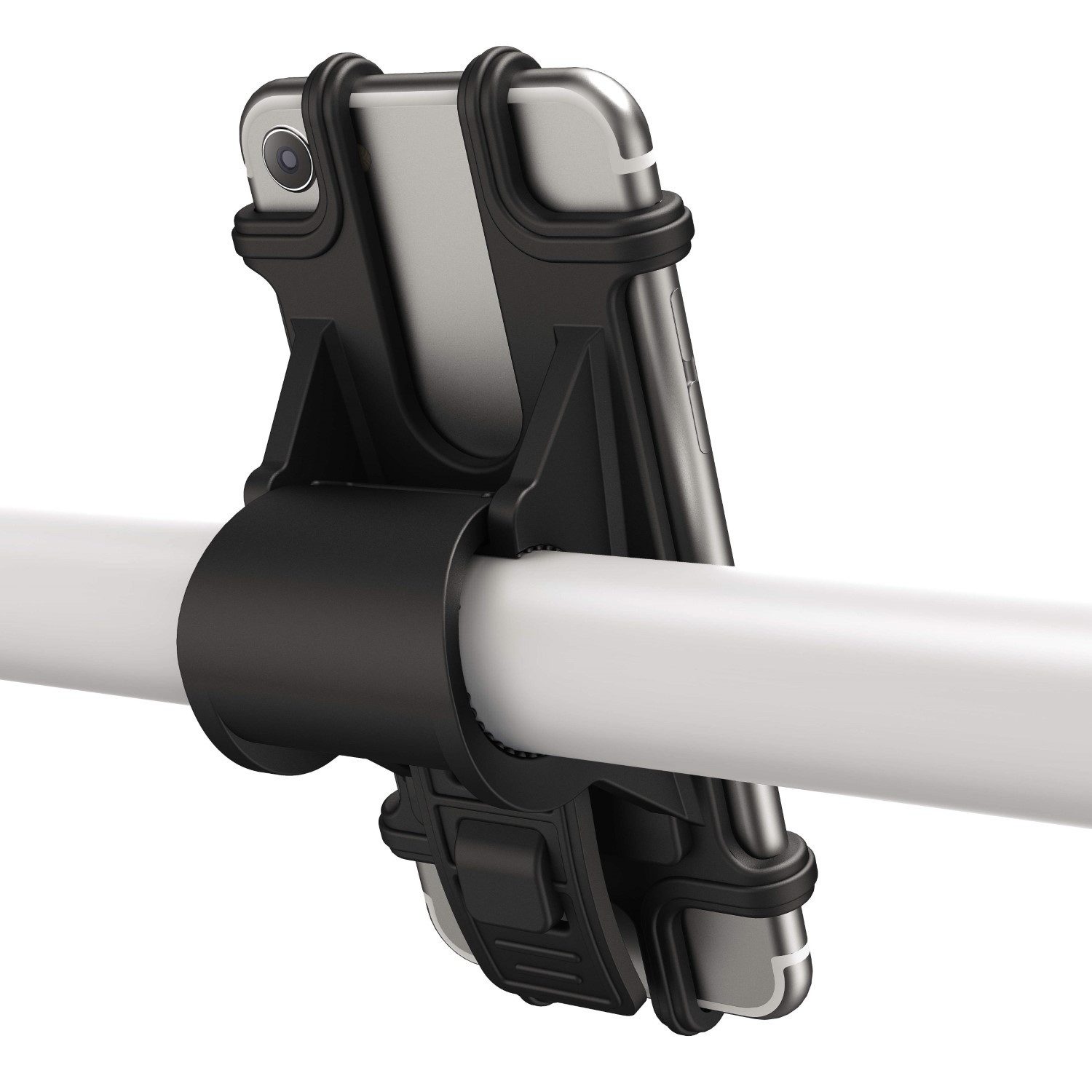 Hama Handy-Halterung Universal Fahrradhalterung Lenker-Halter, (Universell für Smartphone iPhone 4" bis 7" auch eBike eScooter)