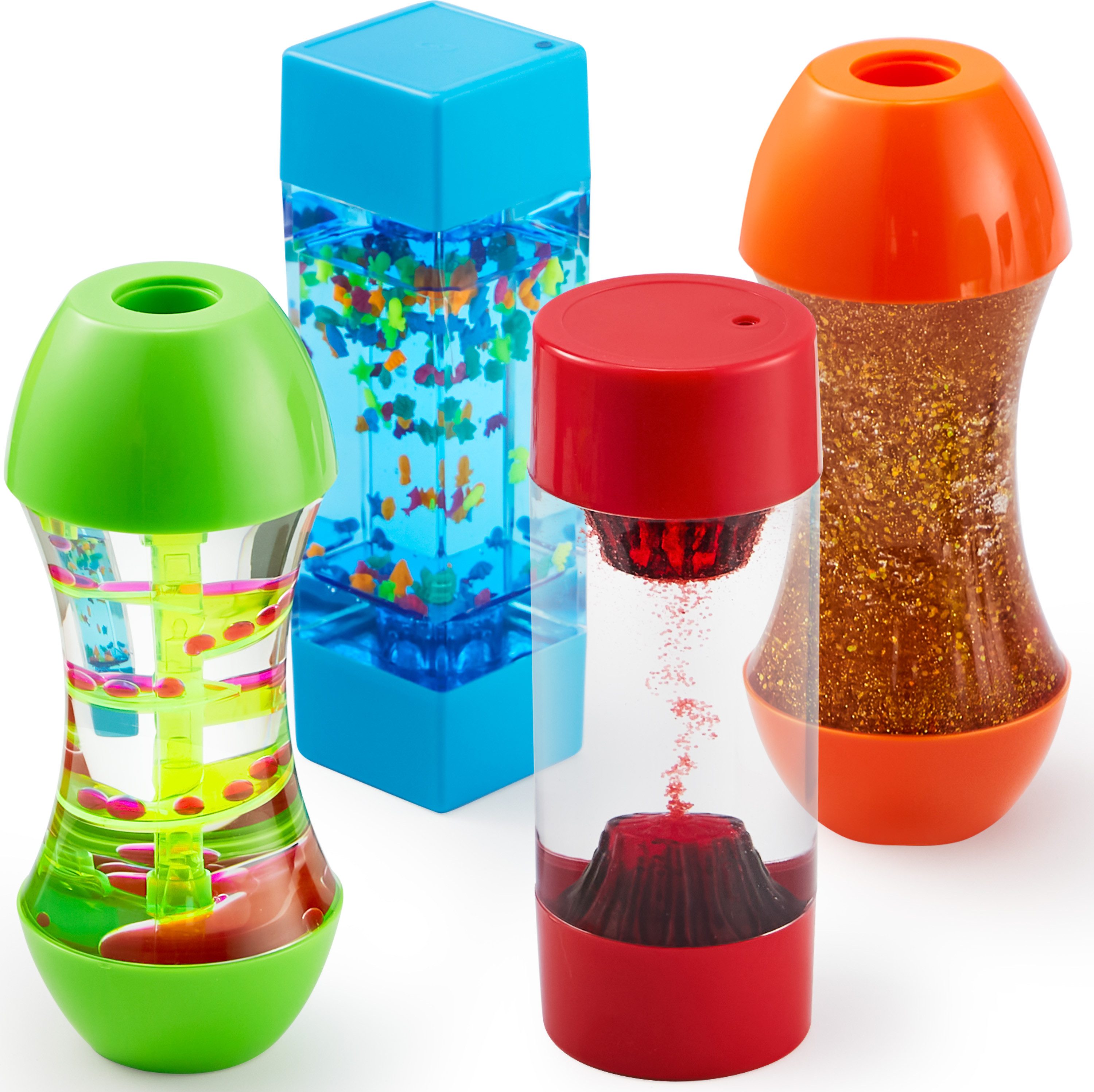 JOYIN Sanduhr JOYIN 4er-Set Fidget Tubes: Sensorikröhren zur Stressbewältigung