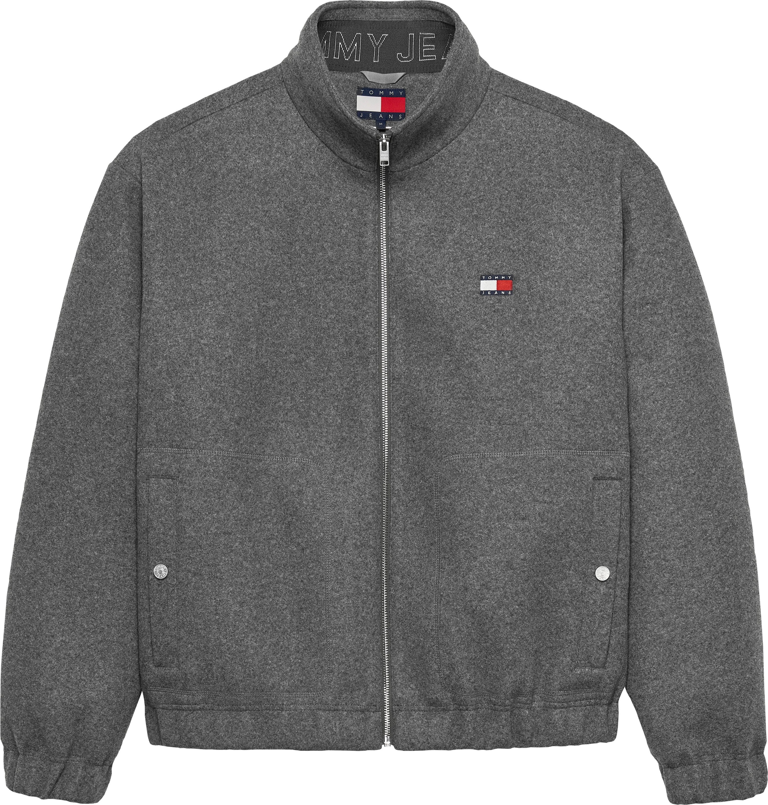 Tommy Jeans Fleecejacke TJM ESSENTIAL WOOL PADDED relaxed fit, Stehkragen günstig online kaufen