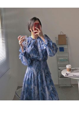 FIDDY Dirndl Schlankes Retro-Kleid im Xiaoxiang-Stil