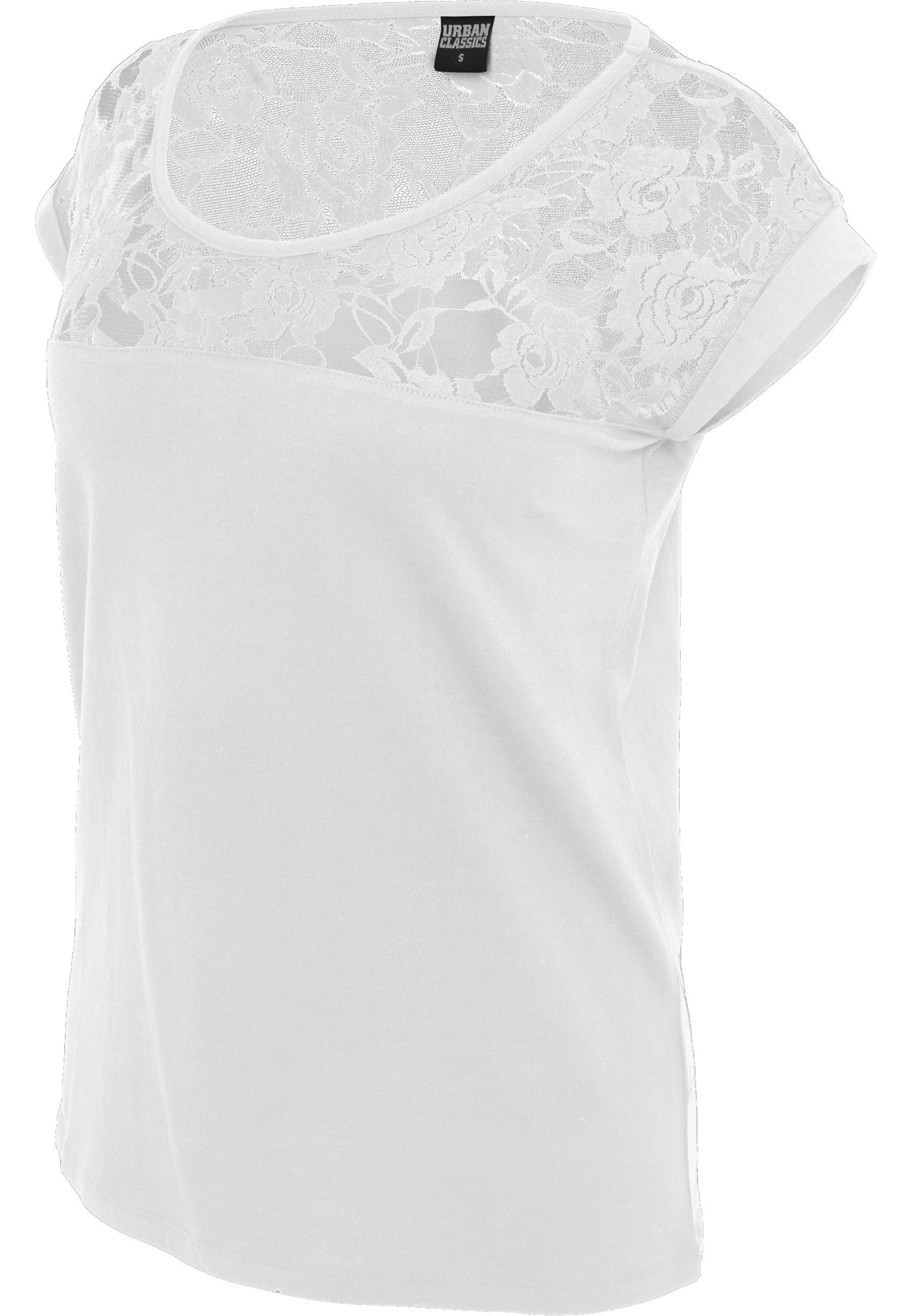 URBAN CLASSICS Kurzarmshirt Urban Classics Damen Ladies Top Laces Tee (1-tlg)