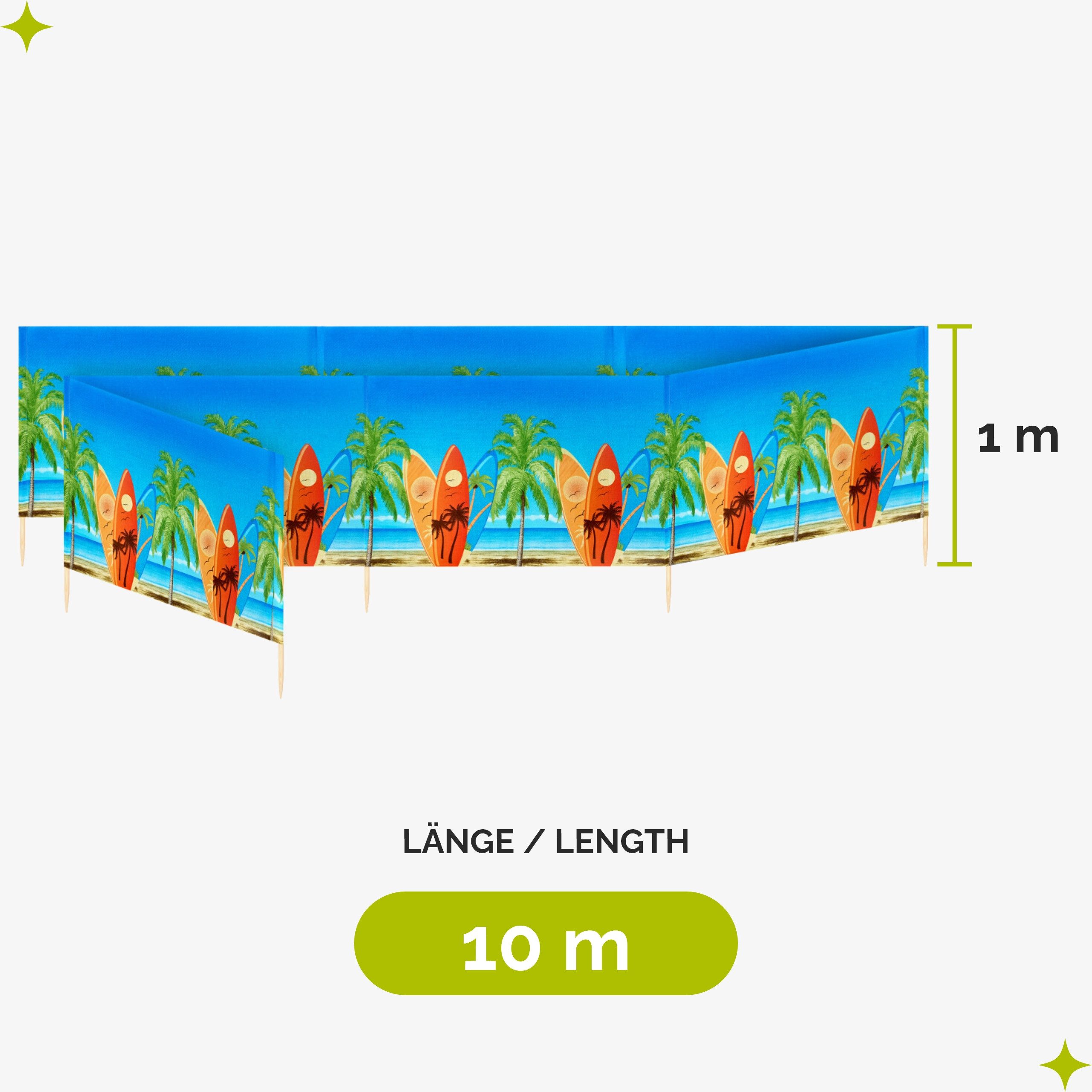Garronda Windschutz Strand Sichtschutz 10m lang günstig online kaufen